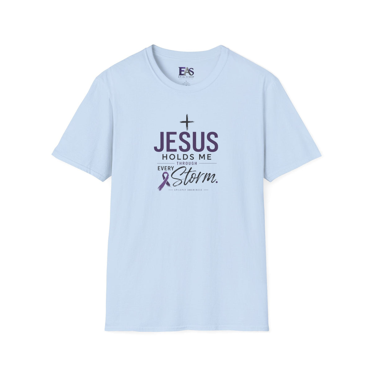 Jesus Holds Me Through Every Storm Epilepsy Awareness T-Shirt - Clothing, Unisex, T-Shirts - EpiAl's Shop