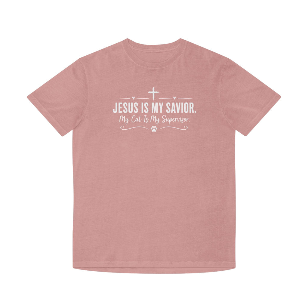 Jesus Is My Savior. My Cat Is My Supervisor. Vintage- Style T-Shirt - Clothing, Women, T-Shirts - EpiAl's Shop