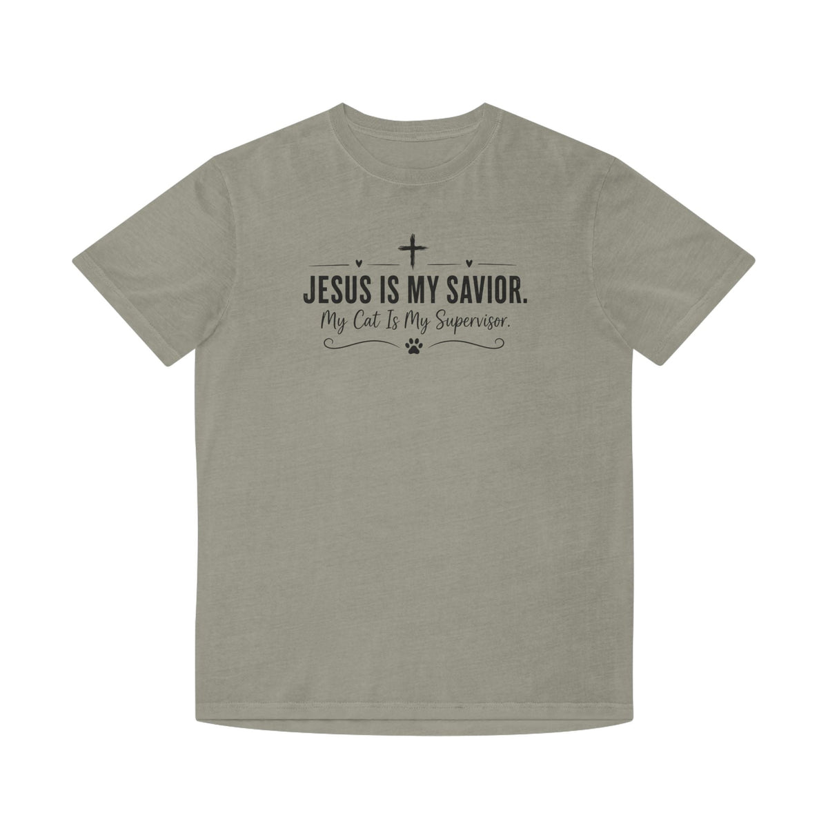 Jesus Is My Savior. My Cat Is My Supervisor. Vintage- Style T-Shirt - Clothing, Women, T-Shirts - EpiAl's Shop