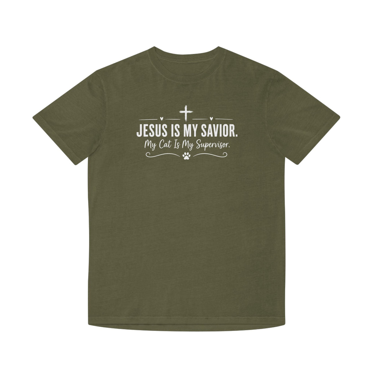 Jesus Is My Savior. My Cat Is My Supervisor. Vintage- Style T-Shirt - Clothing, Women, T-Shirts - EpiAl's Shop