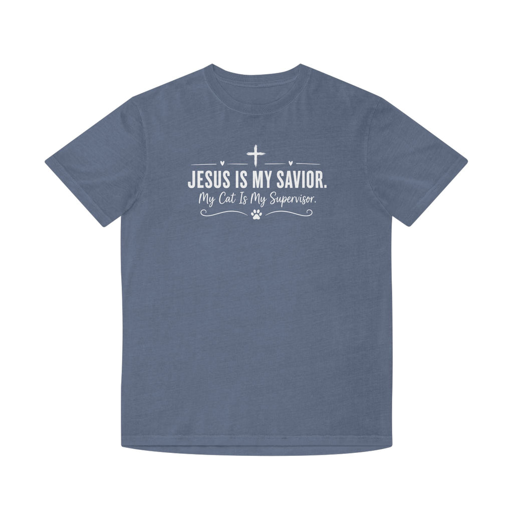Jesus Is My Savior. My Cat Is My Supervisor. Vintage- Style T-Shirt - Clothing, Women, T-Shirts - EpiAl's Shop