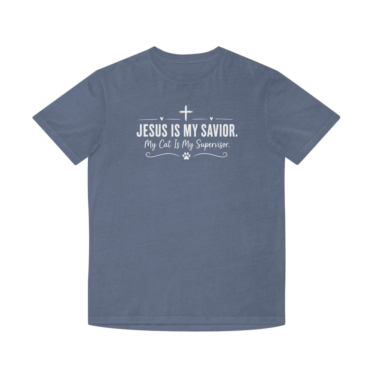 Jesus Is My Savior. My Cat Is My Supervisor. Vintage- Style T-Shirt - Clothing, Women, T-Shirts - EpiAl's Shop