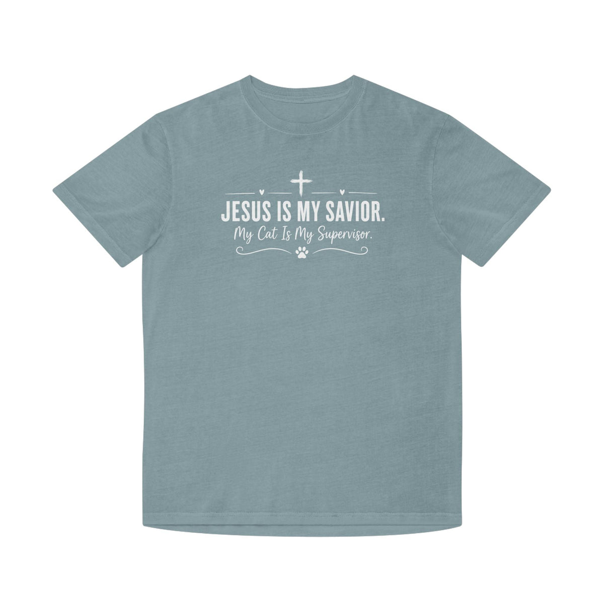 Jesus Is My Savior. My Cat Is My Supervisor. Vintage- Style T-Shirt - Clothing, Women, T-Shirts - EpiAl's Shop