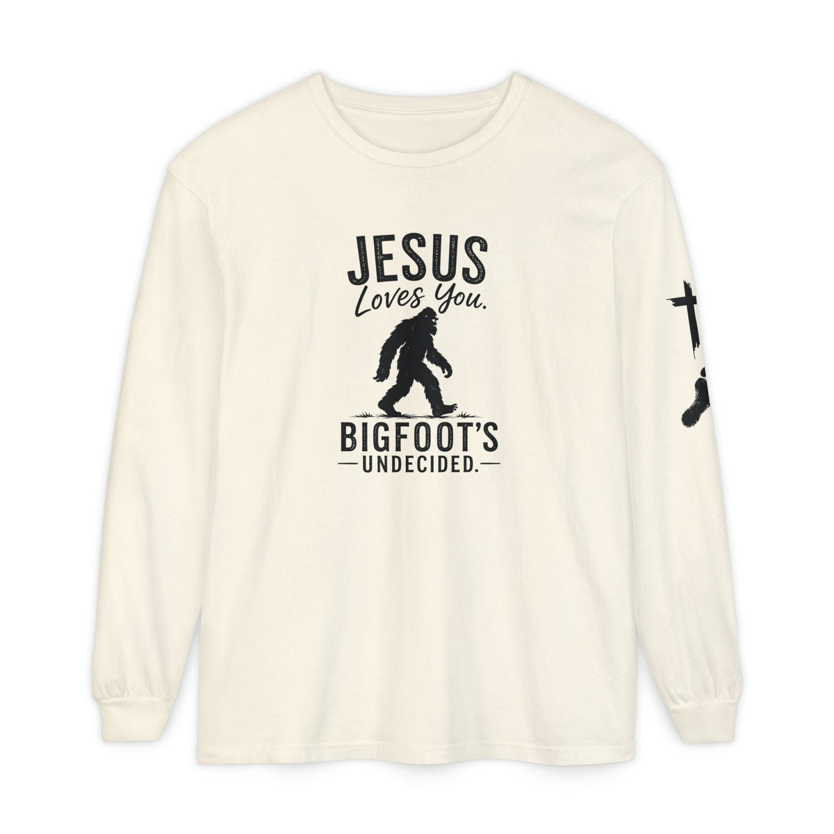 Jesus Loves You. Bigfoot’s Undecided. Long Sleeve Shirt - Clothing, Unisex, T-Shirts, Long-Sleeved - EpiAl's Shop