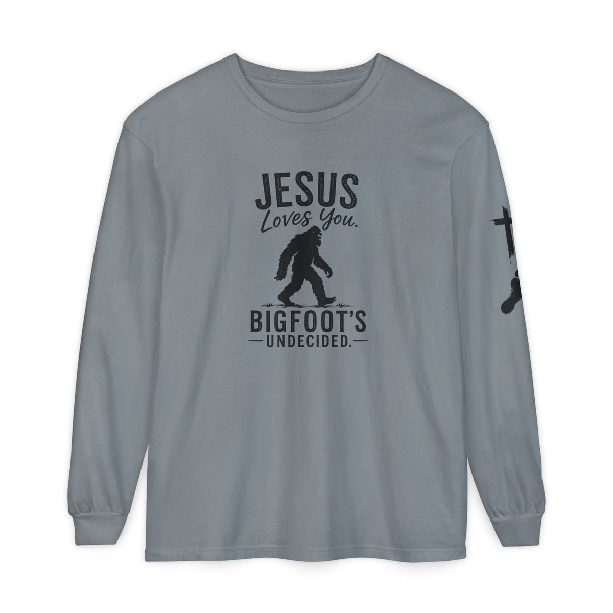 Jesus Loves You. Bigfoot’s Undecided. Long Sleeve Shirt - Clothing, Unisex, T-Shirts, Long-Sleeved - EpiAl's Shop