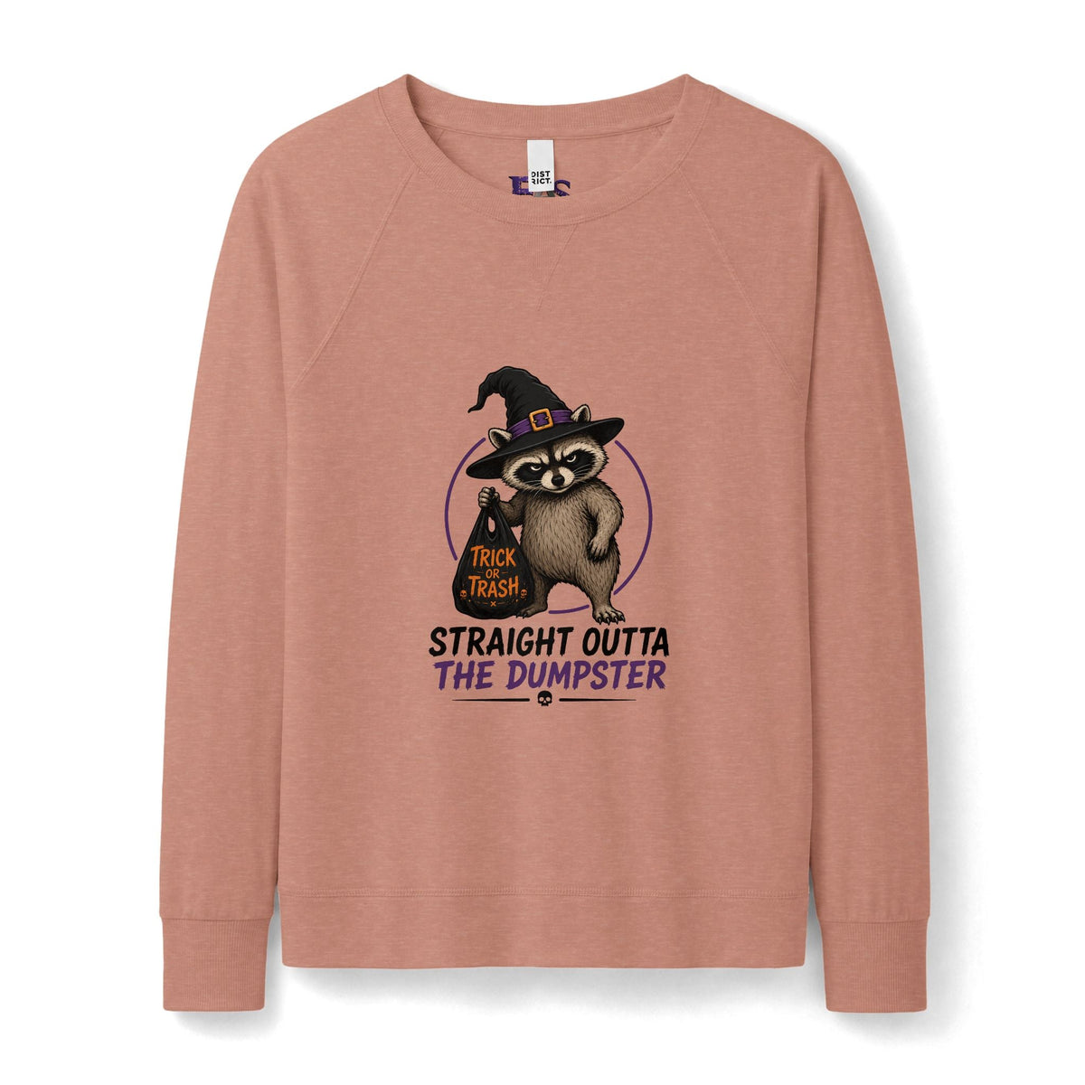 Jimothy “Straight Outta the Dumpster” Halloween Lightweight Crewneck Sweatshirt - Clothing, Unisex, Sweatshirts - EpiAl's Shop