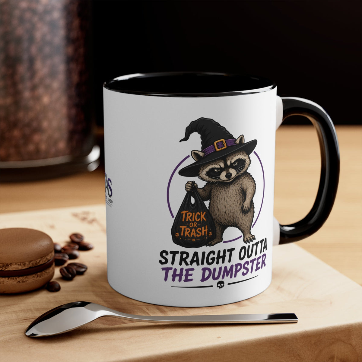 Jimothy Straight Outta the Dumpster Halloween Raccoon Accent Mug - Drinkware, Coffee Mugs - EpiAl's Shop