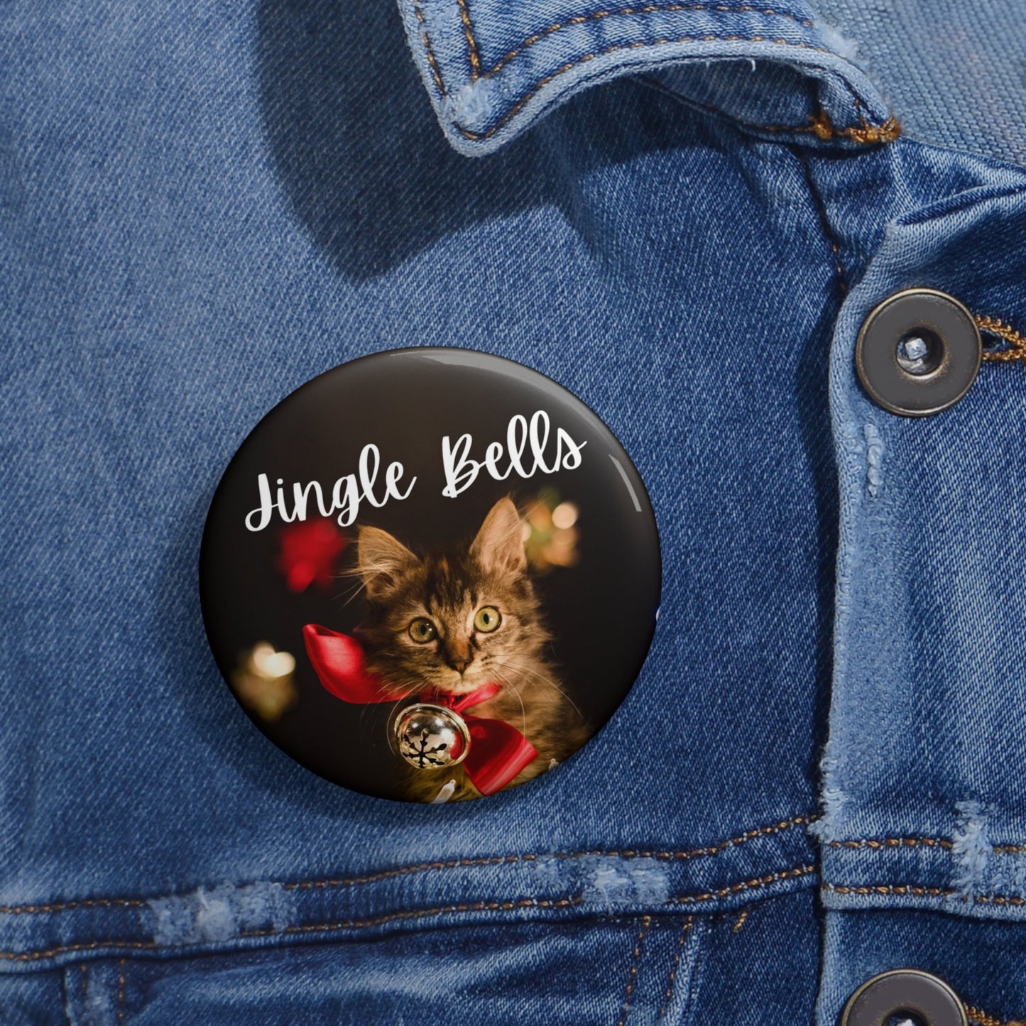 Jingle Bells Kitty Pin Buttons - Accessories - EpiAl's Shop