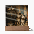 Joy Is a Choice Kitten Acrylic Plaque with LED Base - Decor, Artwork, Plaques - EpiAl's Shop
