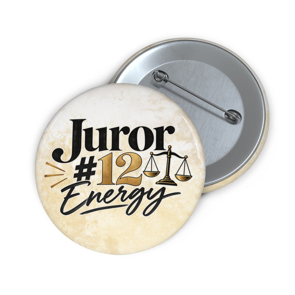 Juror 12 Energy Pin Button | Courtroom Humor Jury Duty Button - Buttons, Pinback - EpiAl's Shop