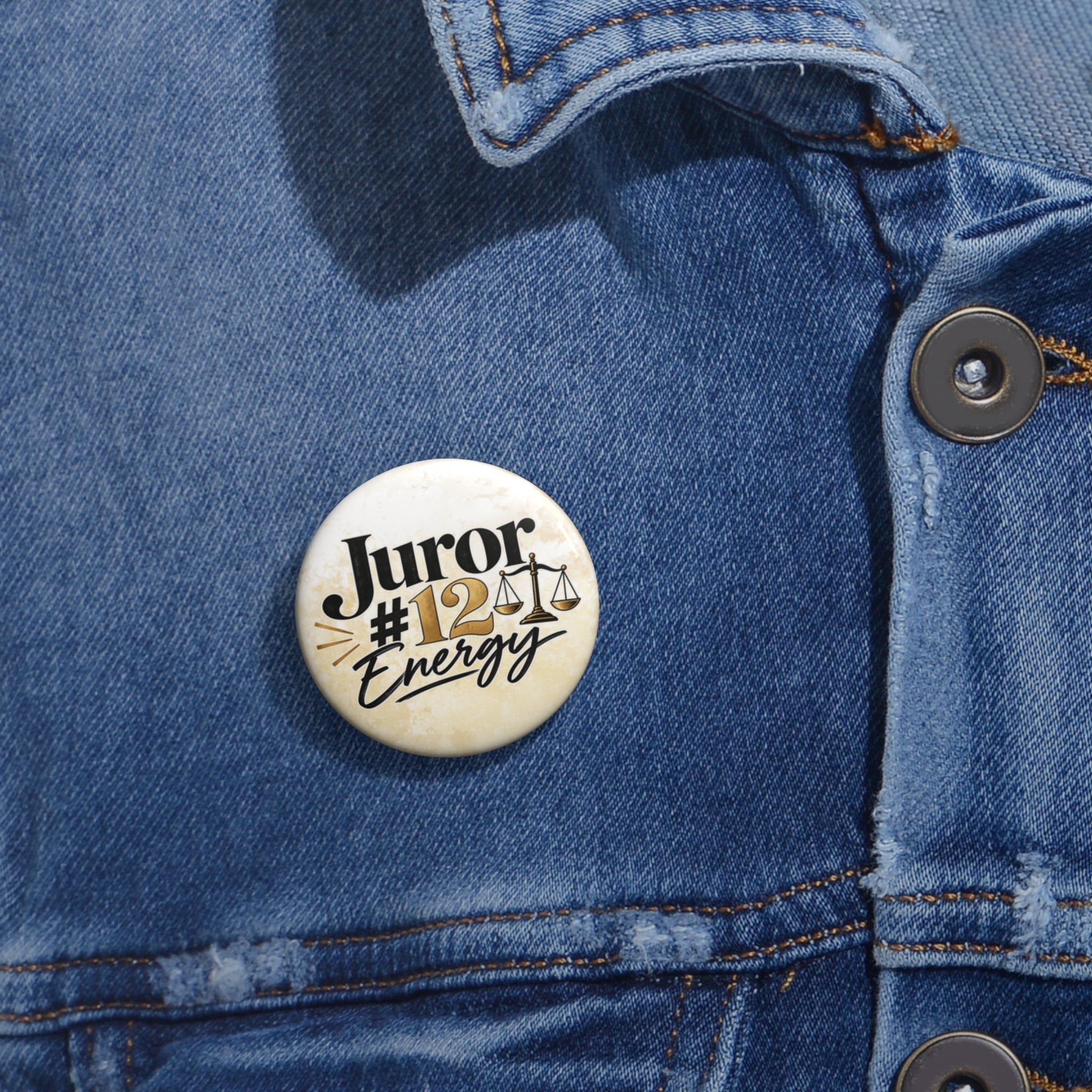 Juror 12 Energy Pin Button | Courtroom Humor Jury Duty Button - Buttons, Pinback - EpiAl's Shop