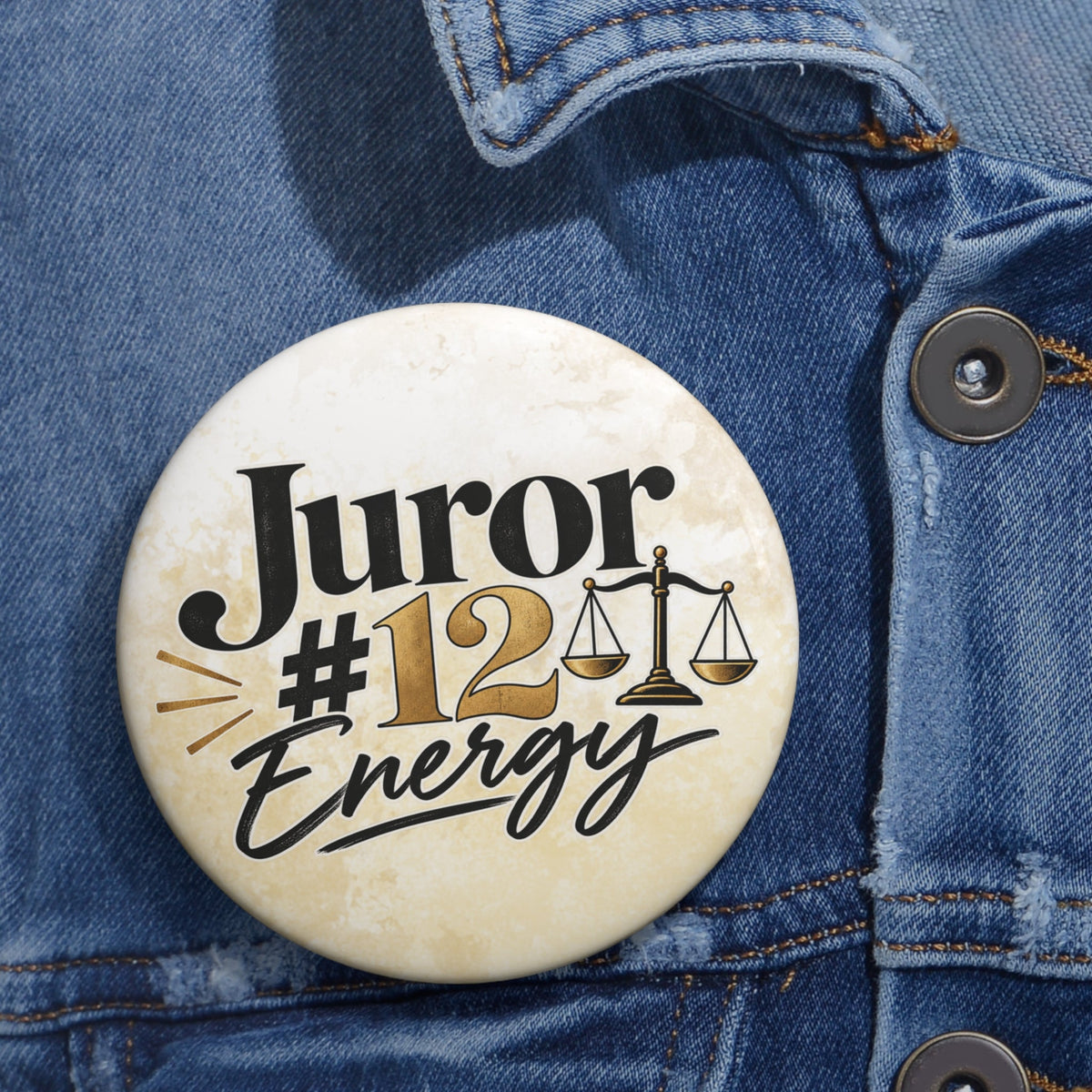 Juror 12 Energy Pin Button | Courtroom Humor Jury Duty Button - Buttons, Pinback - EpiAl's Shop