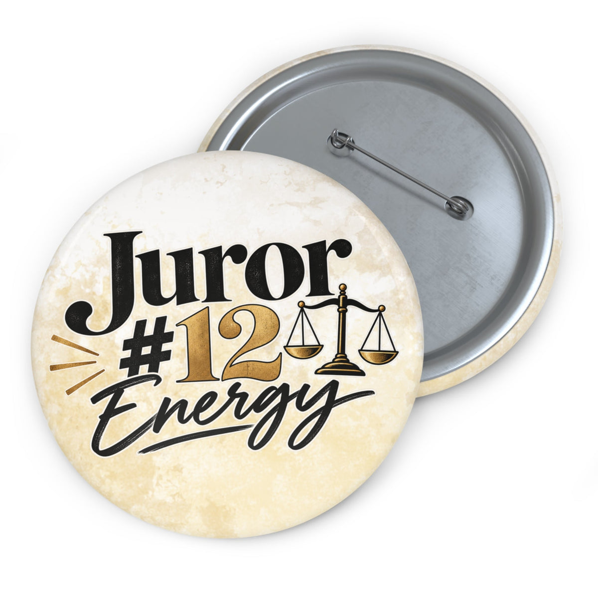 Juror 12 Energy Pin Button | Courtroom Humor Jury Duty Button - Buttons, Pinback - EpiAl's Shop