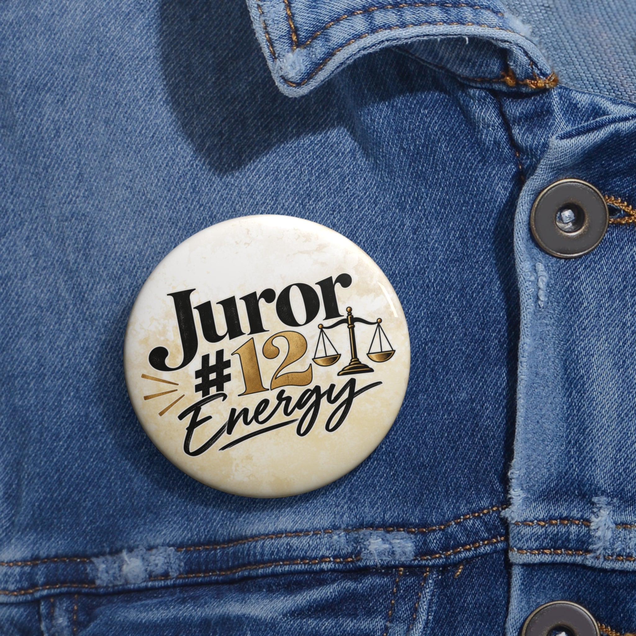 Juror 12 Energy Pin Button | Courtroom Humor Jury Duty Button - Buttons, Pinback - EpiAl's Shop