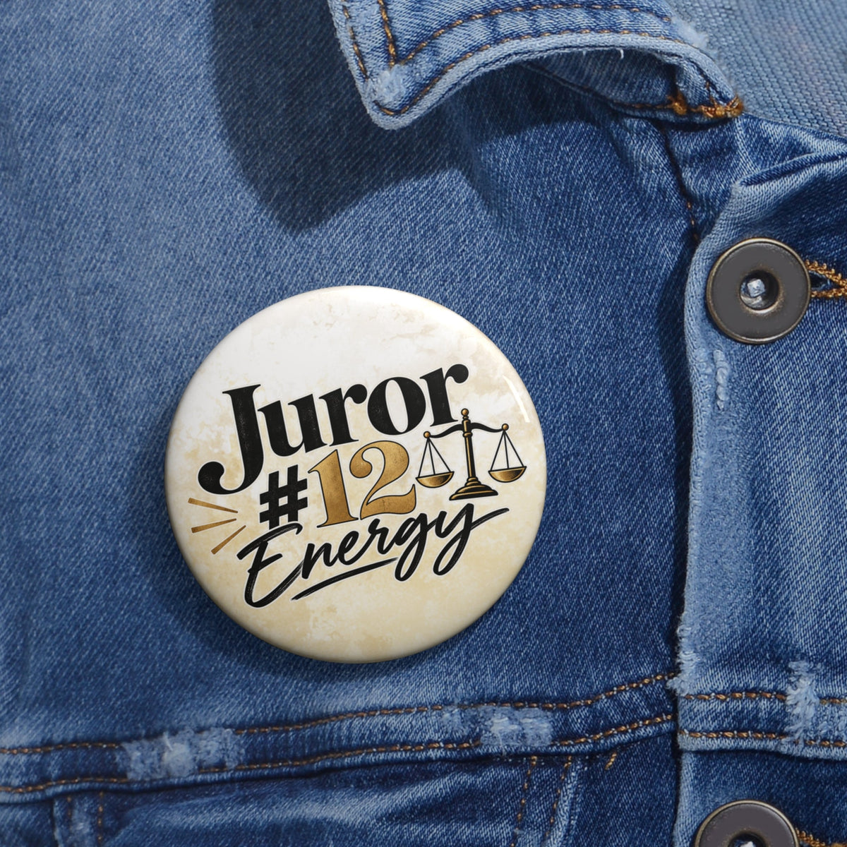 Juror 12 Energy Pin Button | Courtroom Humor Jury Duty Button - Buttons, Pinback - EpiAl's Shop