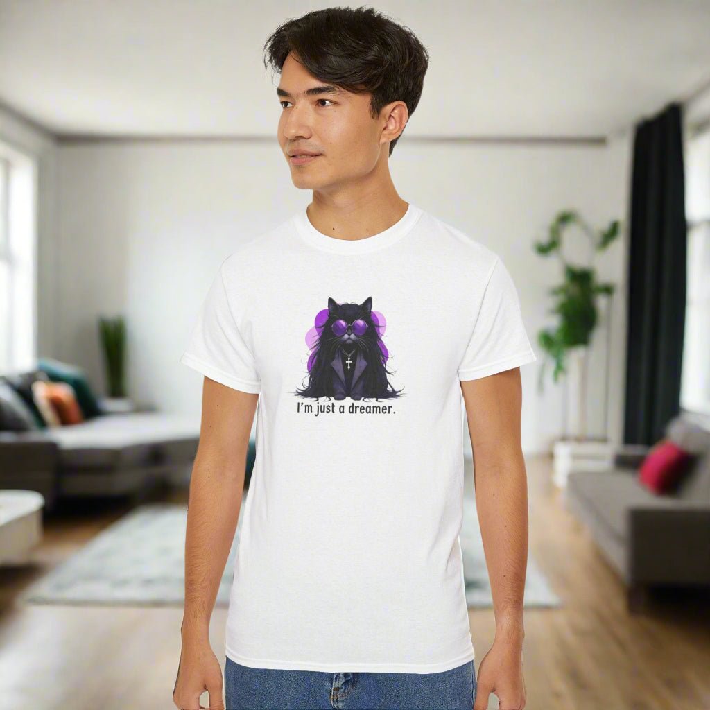 Just a Dreamer Ozzy Cat Graphic Tee - Clothing, T-shirts - EpiAl's Shop