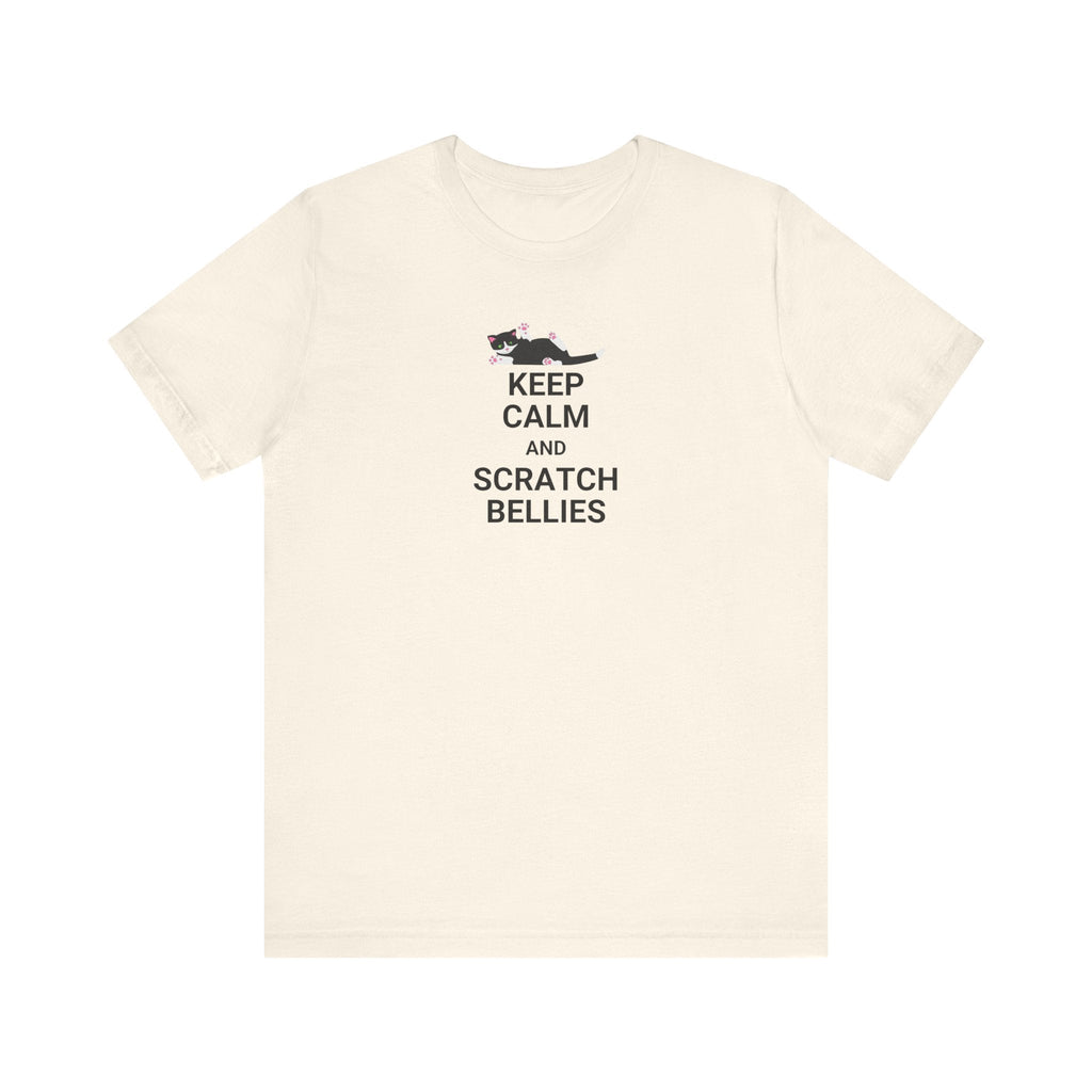 Keep Calm Scratch Bellies Unisex Jersey Short Sleeve Tee - T-Shirt - EpiAl's Shop