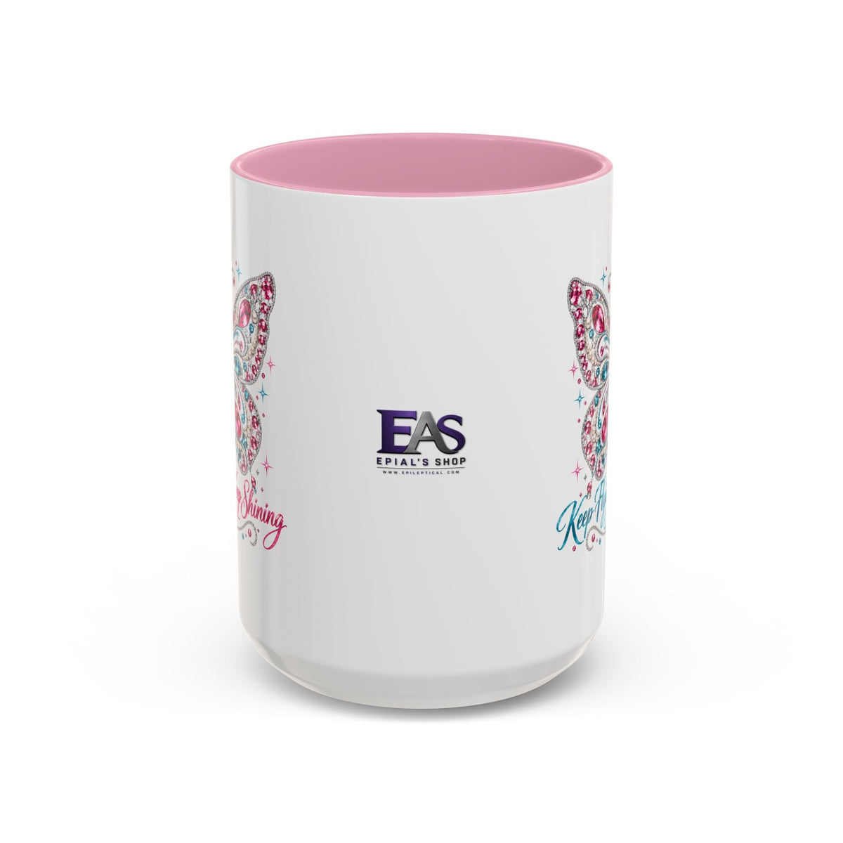 Keep Flying, Keep Shining Rhinestone Butterfly Mug (11oz & 15oz) - Drinkware, Coffee Mugs - EpiAl's Shop