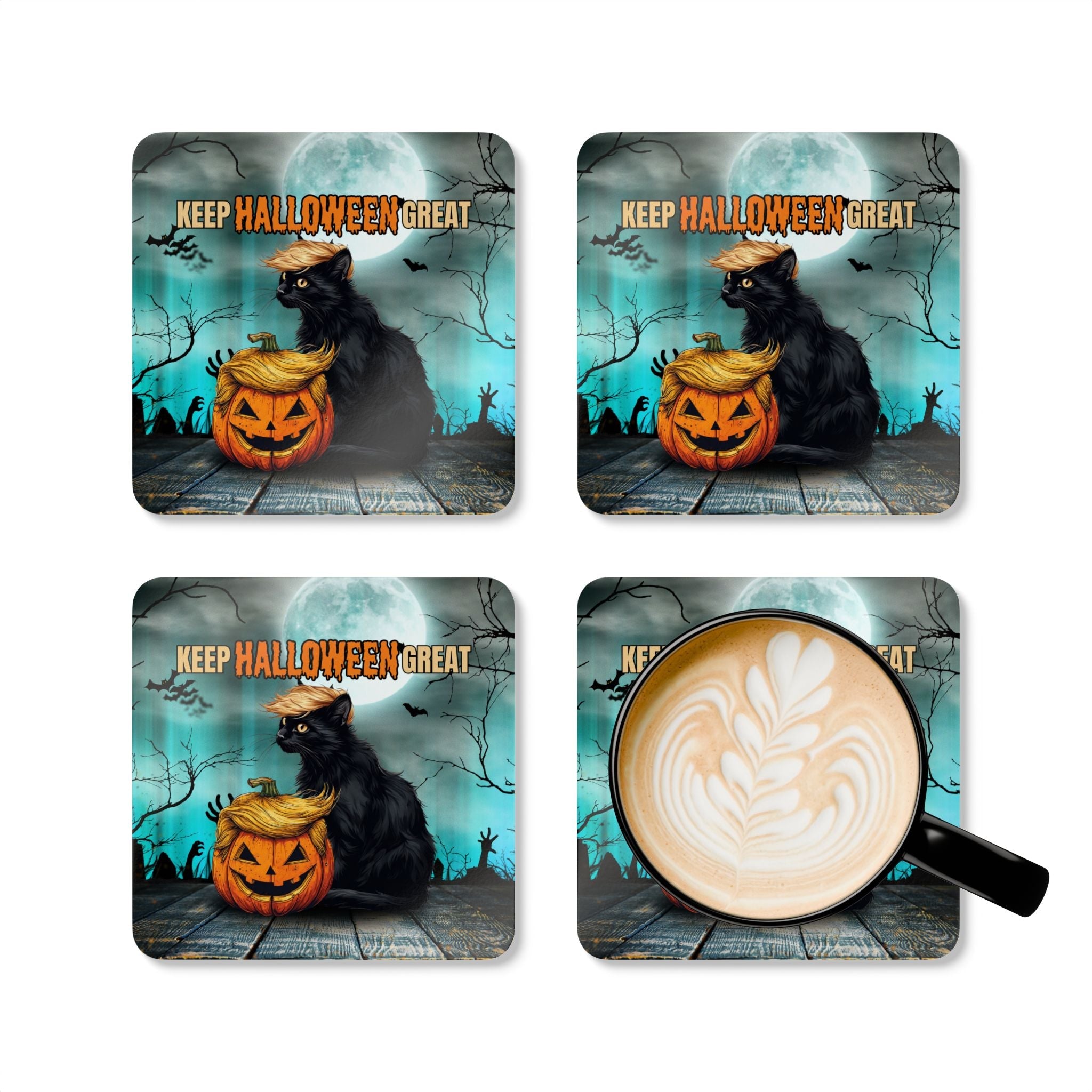 Keep Halloween Great Cork Coaster Set - Decor, Home, Coasters - EpiAl's Shop