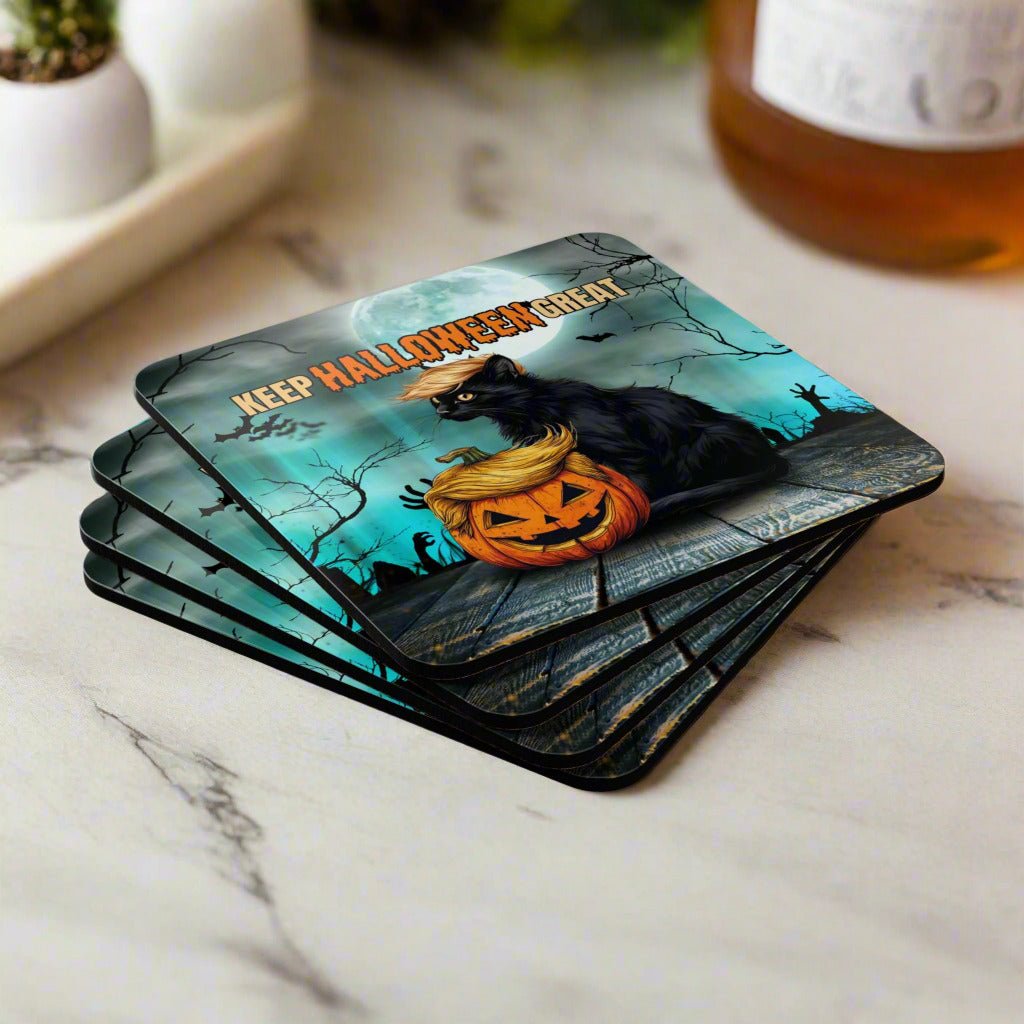 Keep Halloween Great Cork Coaster Set - Decor, Home, Coasters - EpiAl's Shop