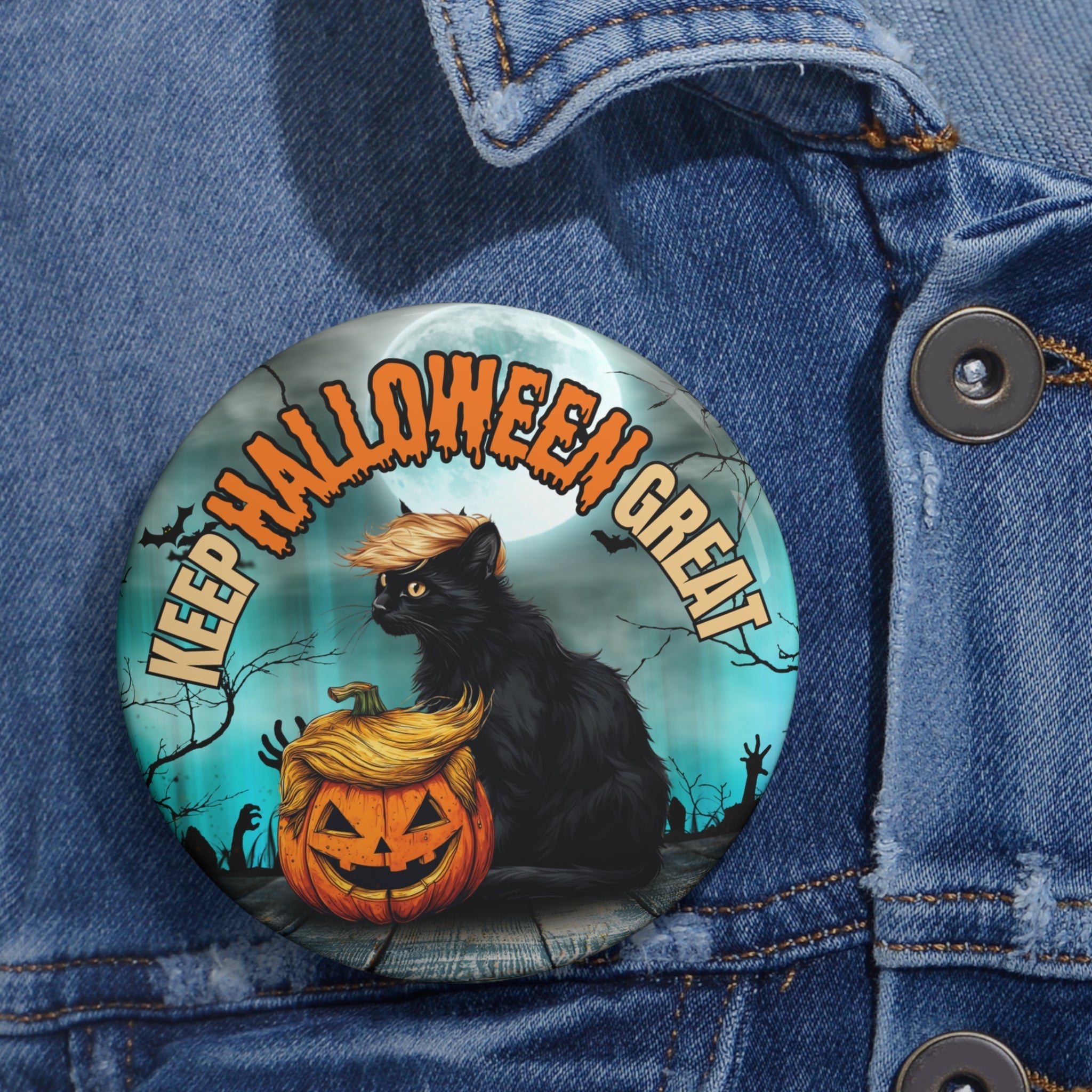 Keep Halloween Great Pin Buttons - Collectibles, Pinback Buttons - EpiAl's Shop