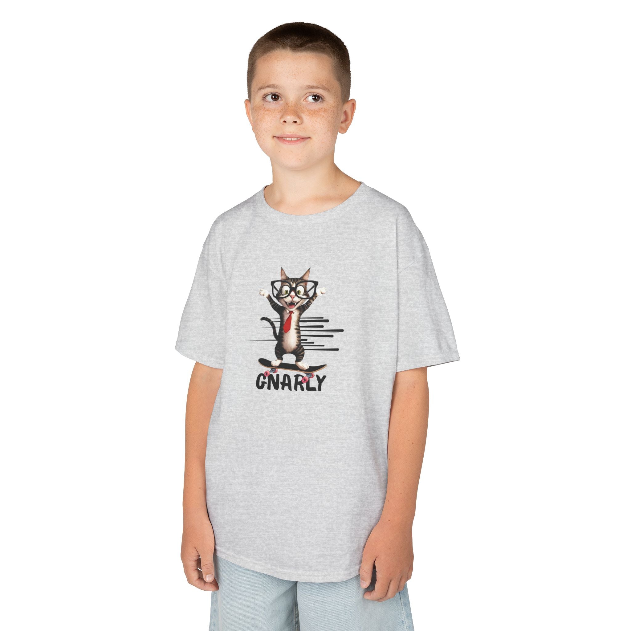 Kids Gnarly Cat Tee - Fun and Playful Cotton T-Shirt for Children - Clothing, Kids & Infants - EpiAl's Shop