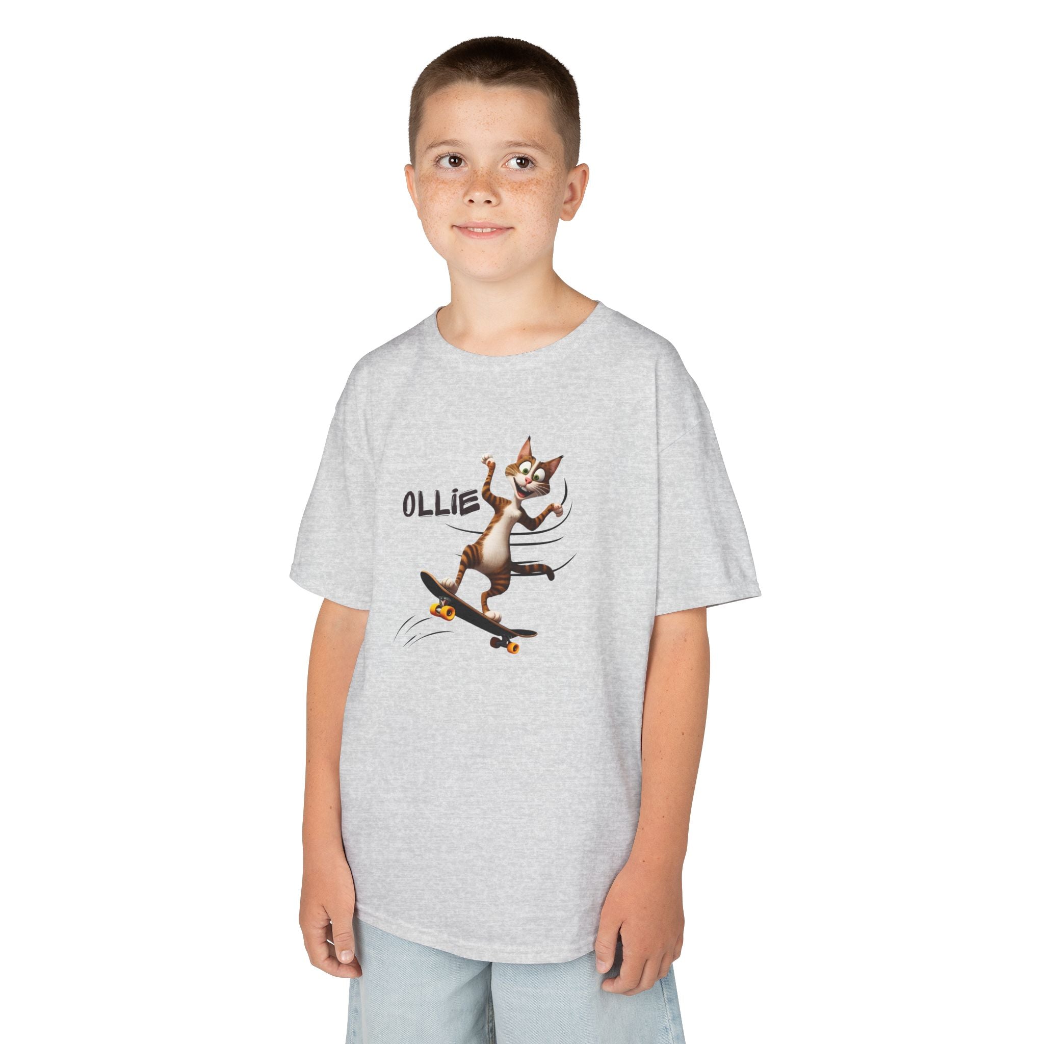 Kids Ollie Cat Tee - Fun and Playful Cotton T-Shirt for Children - Clothing, Kids & Infants - EpiAl's Shop
