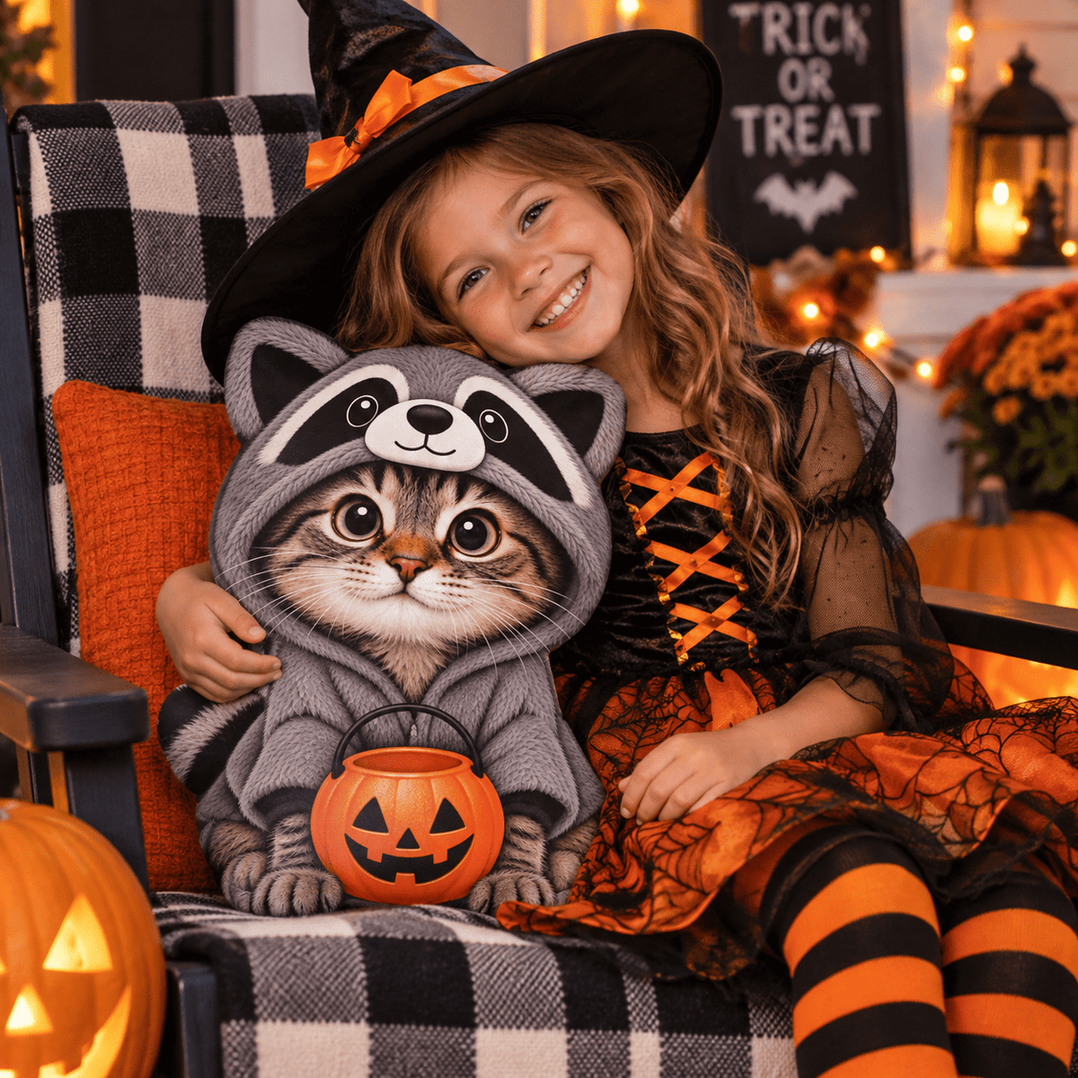 Kitten Dressed as Jimothy Shaped Pillow | Funny Halloween Cat & Raccoon Pillow - Decor, Pillows, Shaped - EpiAl's Shop