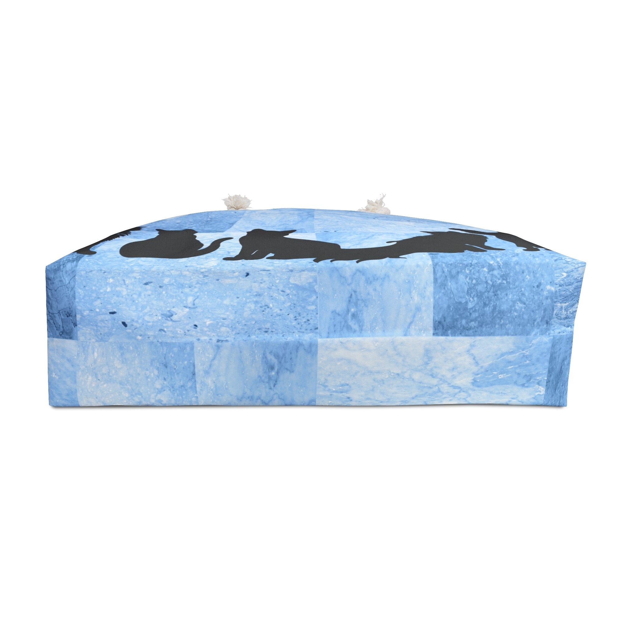 Kitties on Blue Block Weekender Bag - Bags - Epileptic Al’s Shop