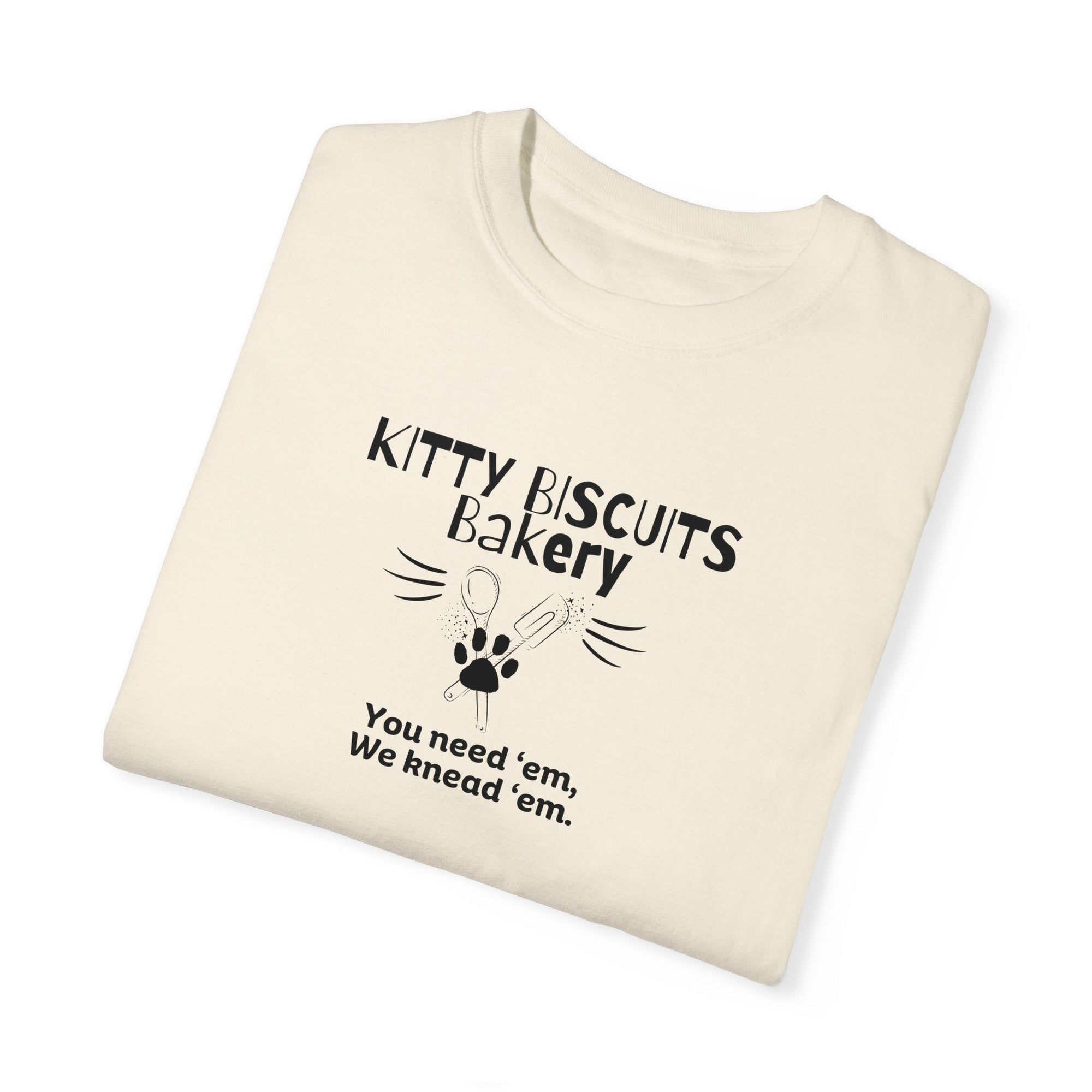 Kitty Biscuits Bakery Unisex Garment - Dyed T - shirt - T - Shirt - Epileptic Al’s Shop