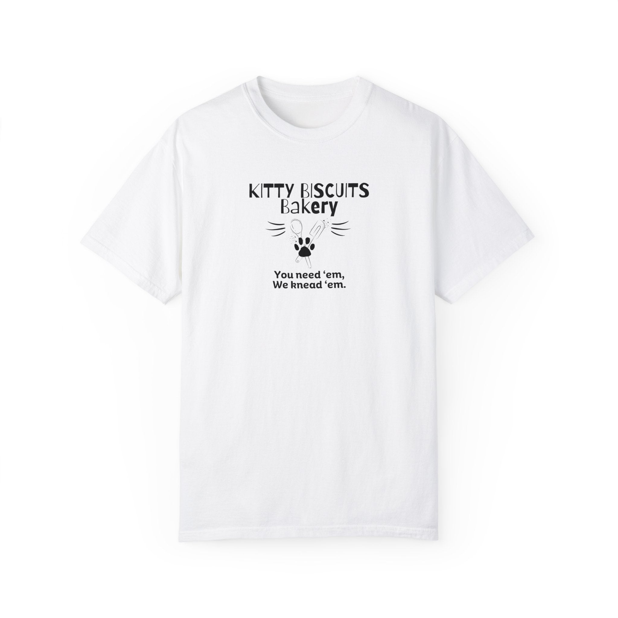 Kitty Biscuits Bakery Unisex Garment - Dyed T - shirt - T - Shirt - Epileptic Al’s Shop