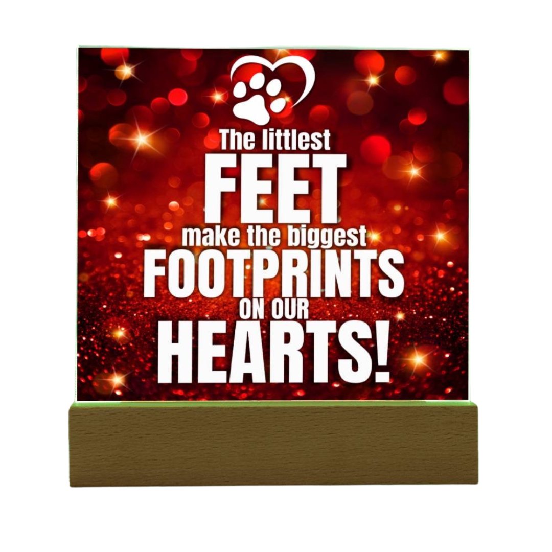 Kitty Feet On Heart Plaque - EpiAl's Shop