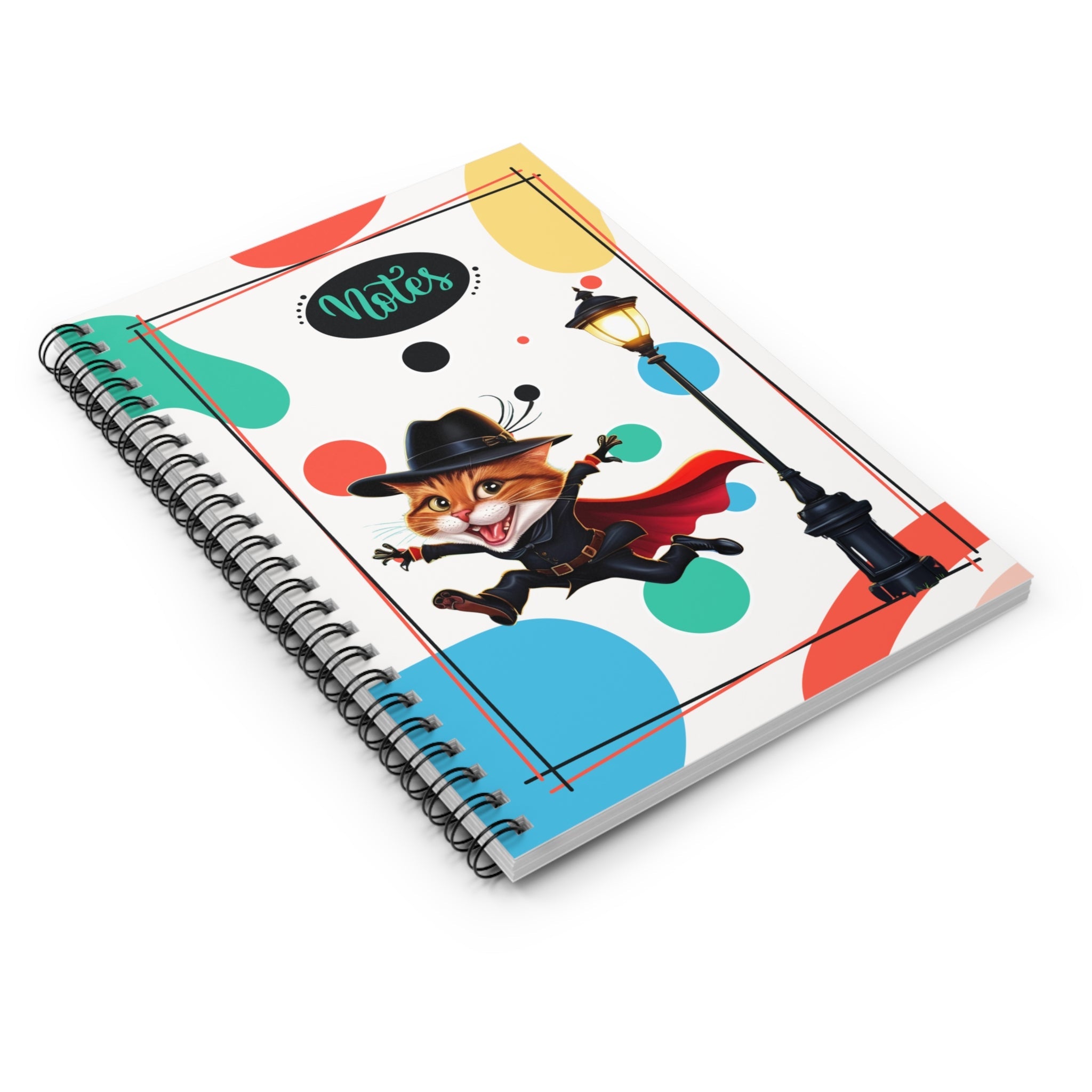 Kitty Kapers Spiral Notebook for Students or Cat Lovers - Paper Products, Journals - EpiAl's Shop