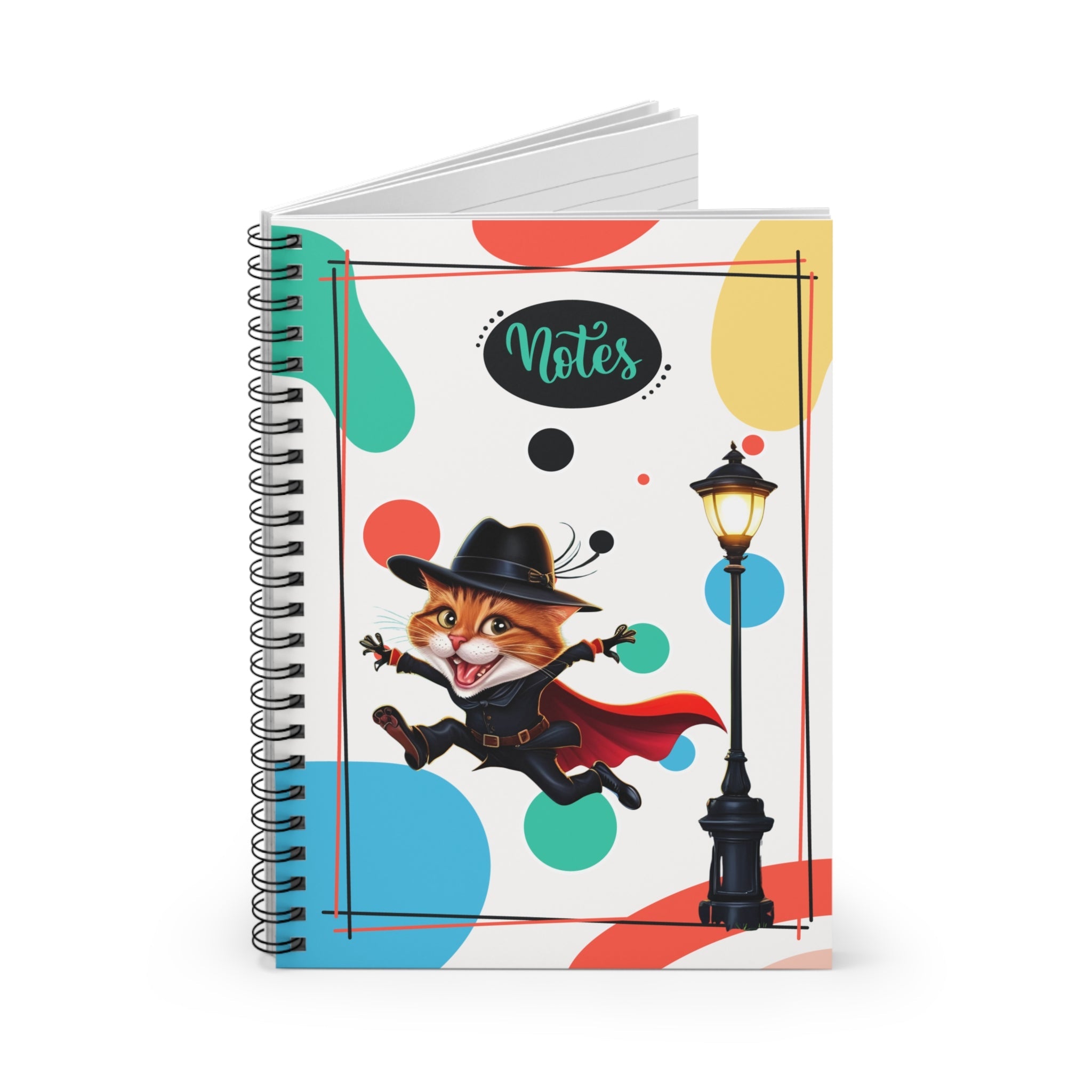 Kitty Kapers Spiral Notebook for Students or Cat Lovers - Paper Products, Journals - EpiAl's Shop
