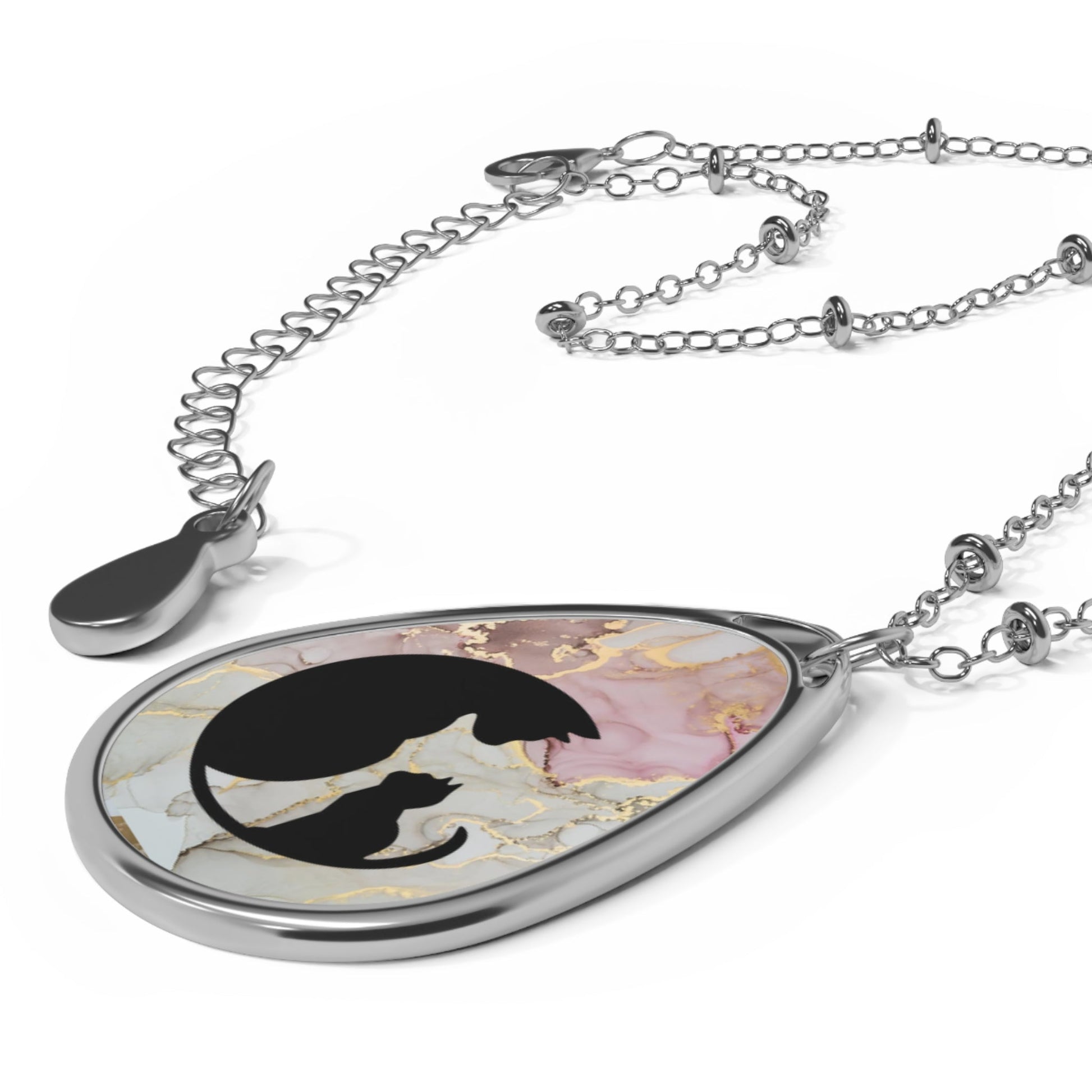 Kitty Kat Oval Necklace - Accessories - Epileptic Al’s Shop