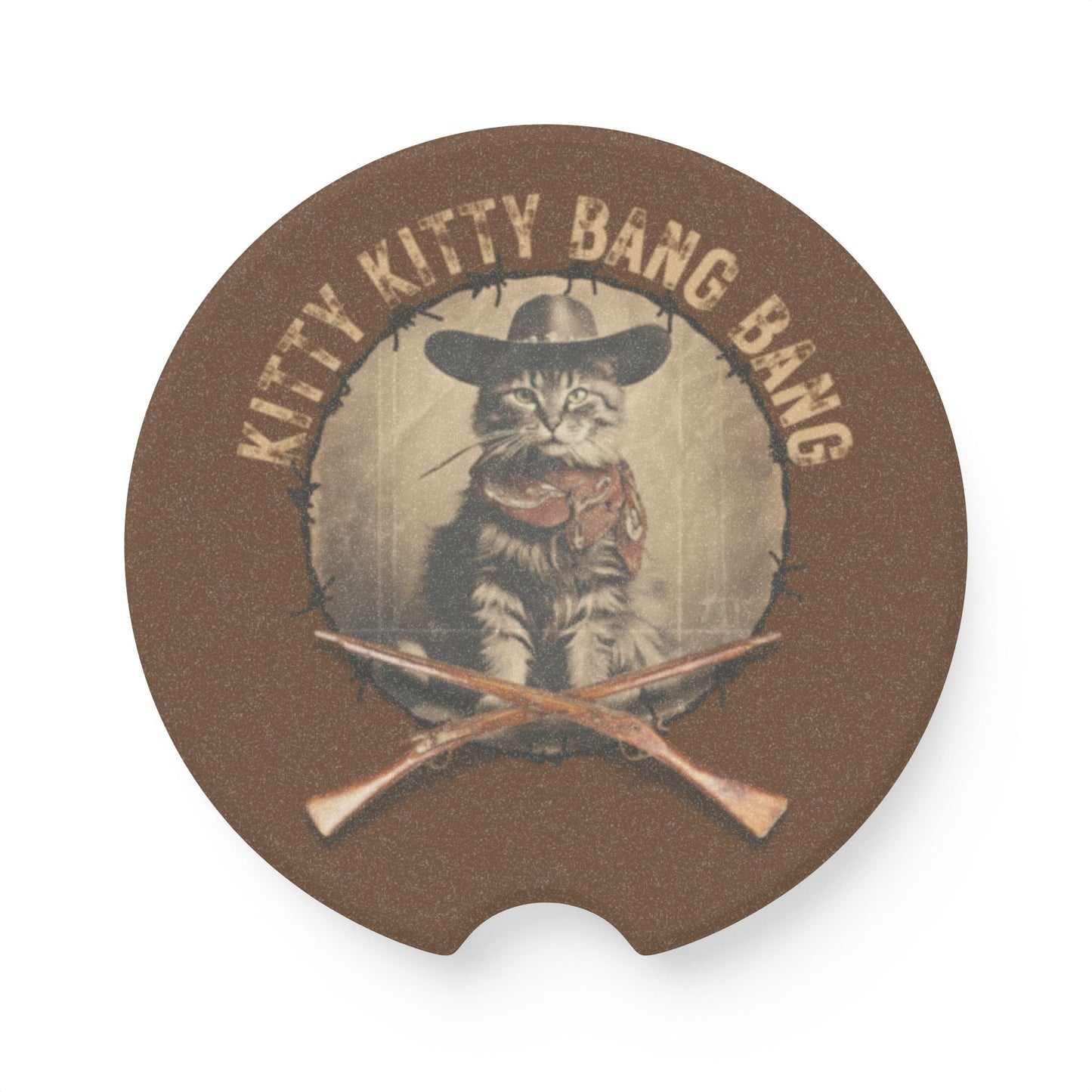 Kitty Kitty Bang Bang Soapstone Car Coaster - Home Decor - EpiAl's Shop