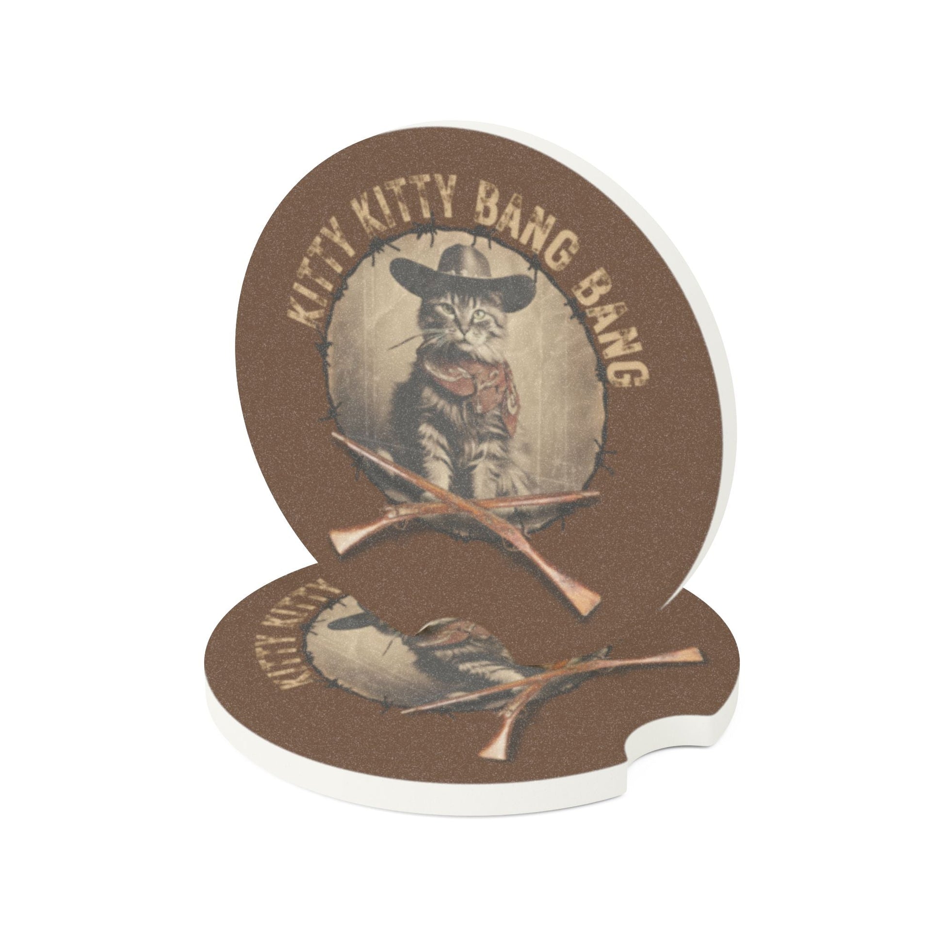 Kitty Kitty Bang Bang Soapstone Car Coaster - Home Decor - EpiAl's Shop