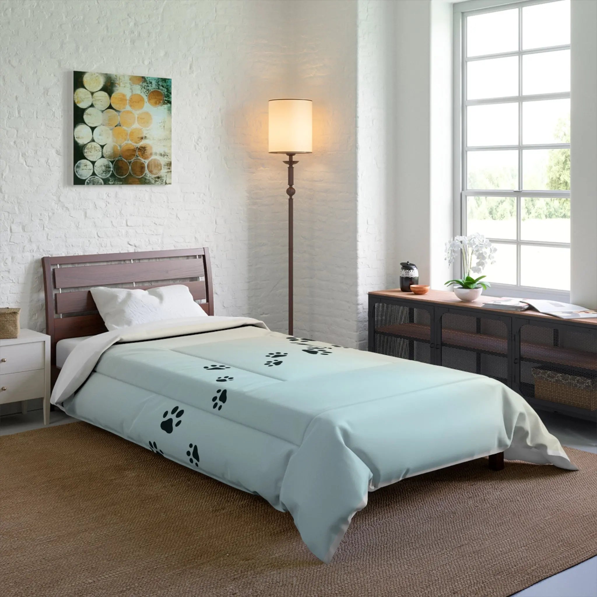 Kitty Tracks Comforter - Cozy Pet Lover Bedding - Decor, Blankets & Comforters - EpiAl's Shop