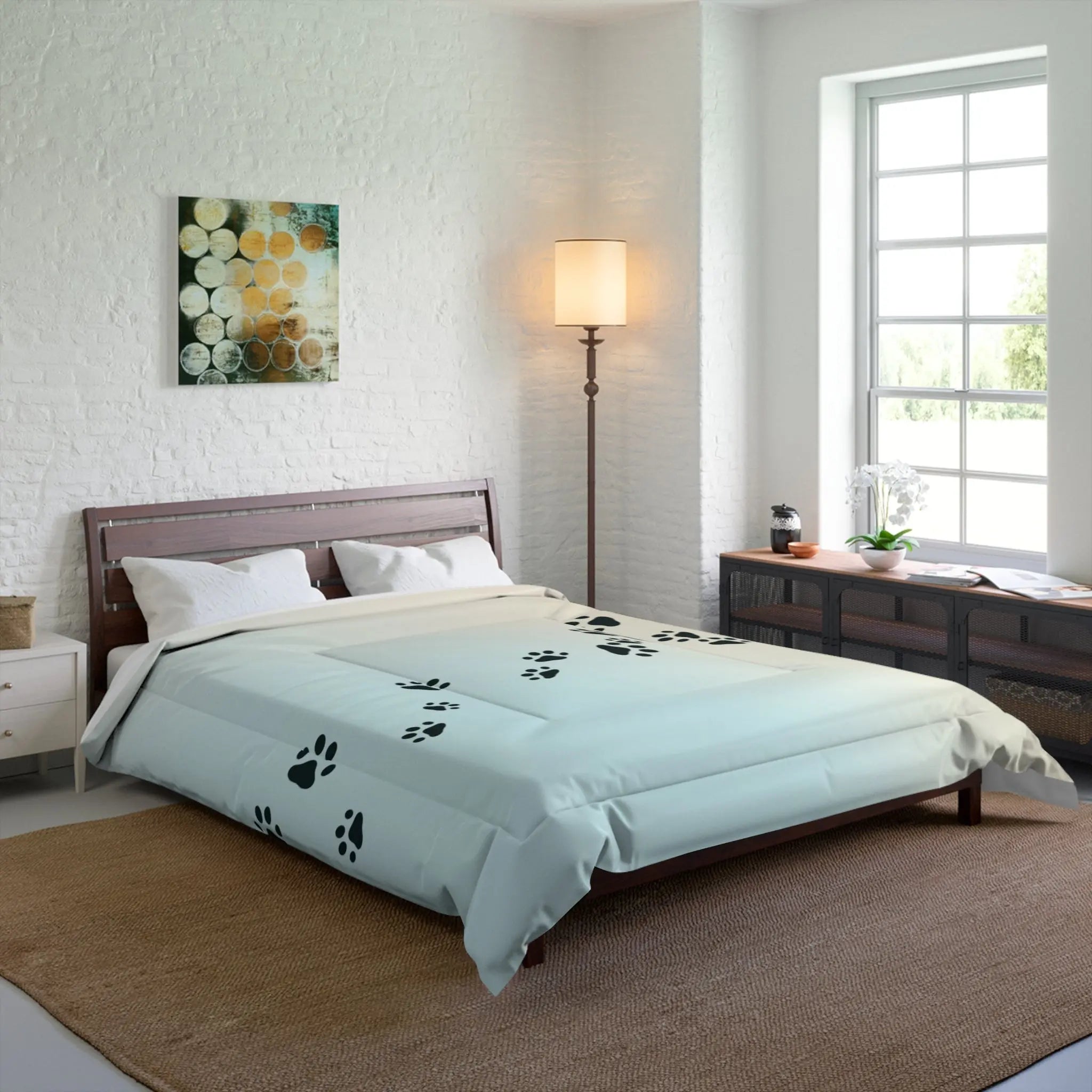 Kitty Tracks Comforter - Cozy Pet Lover Bedding - Decor, Blankets & Comforters - EpiAl's Shop