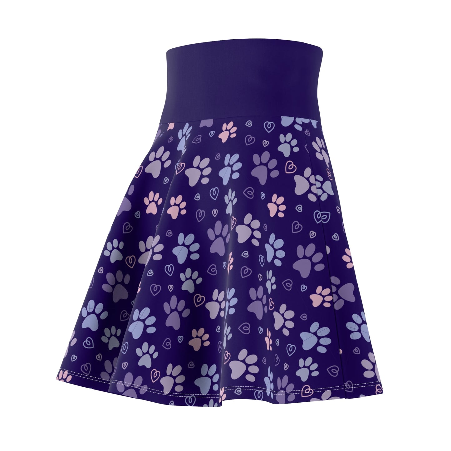 Kitty Tracks Women's Skater Skirt - All Over Prints - Epileptic Al’s Shop