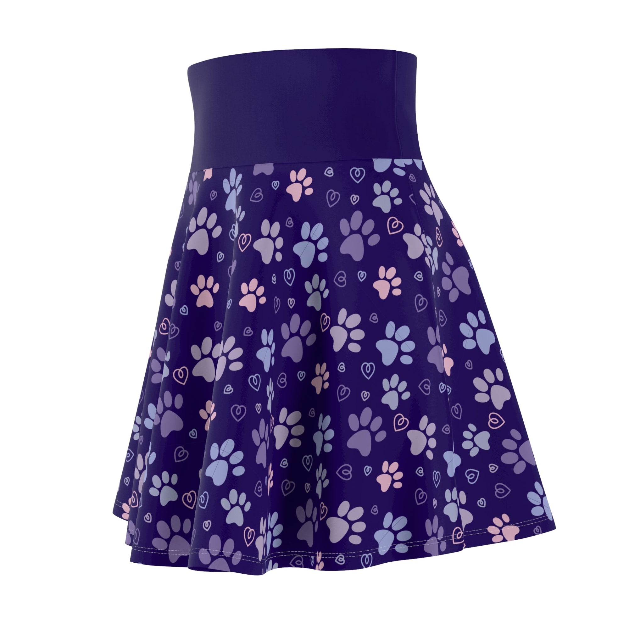 Kitty Tracks Women's Skater Skirt - All Over Prints - Epileptic Al’s Shop