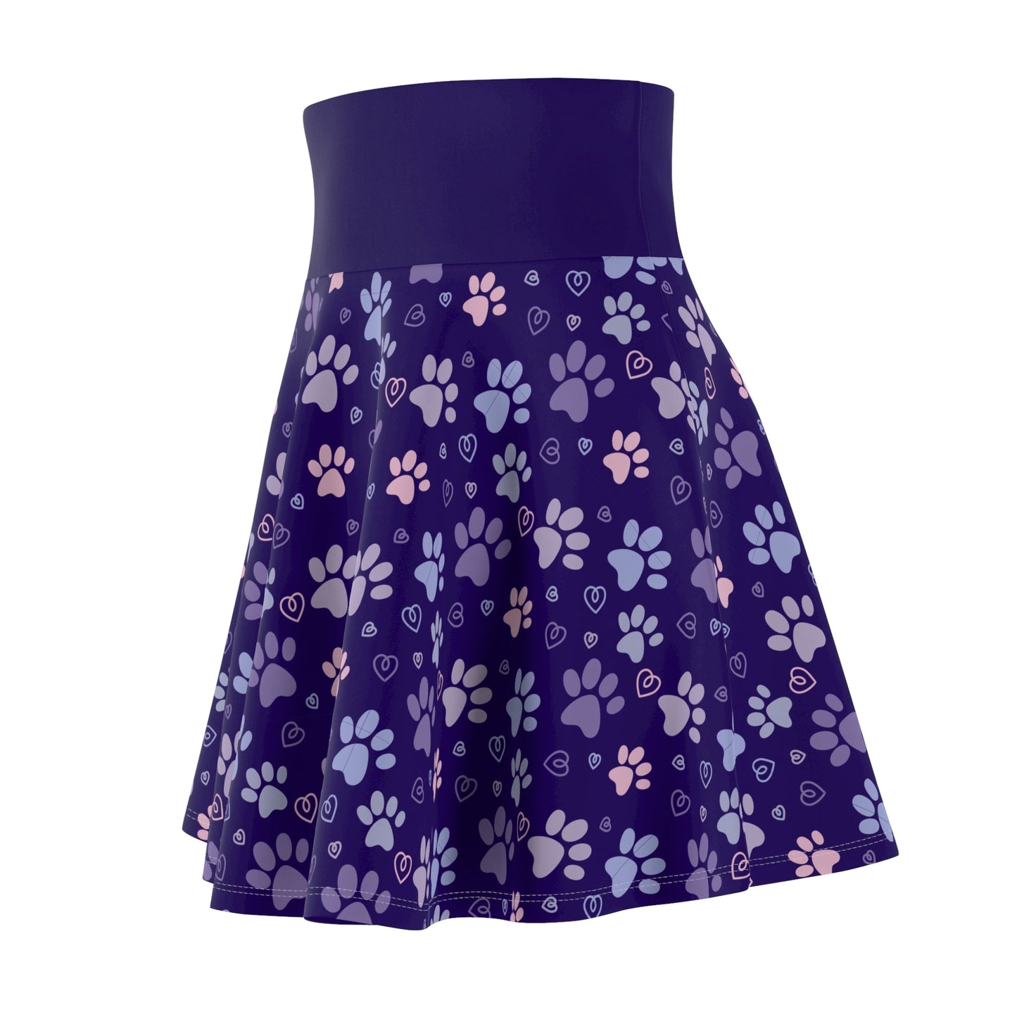 Kitty Tracks Women's Skater Skirt - All Over Prints - Epileptic Al’s Shop