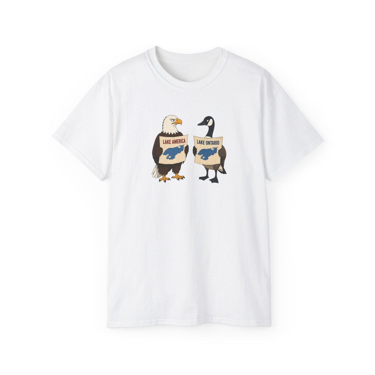 Lake America vs. Lake Ontario Eagle and Goose T-Shirt - Clothing, Unisex, T-Shirts - EpiAl's Shop