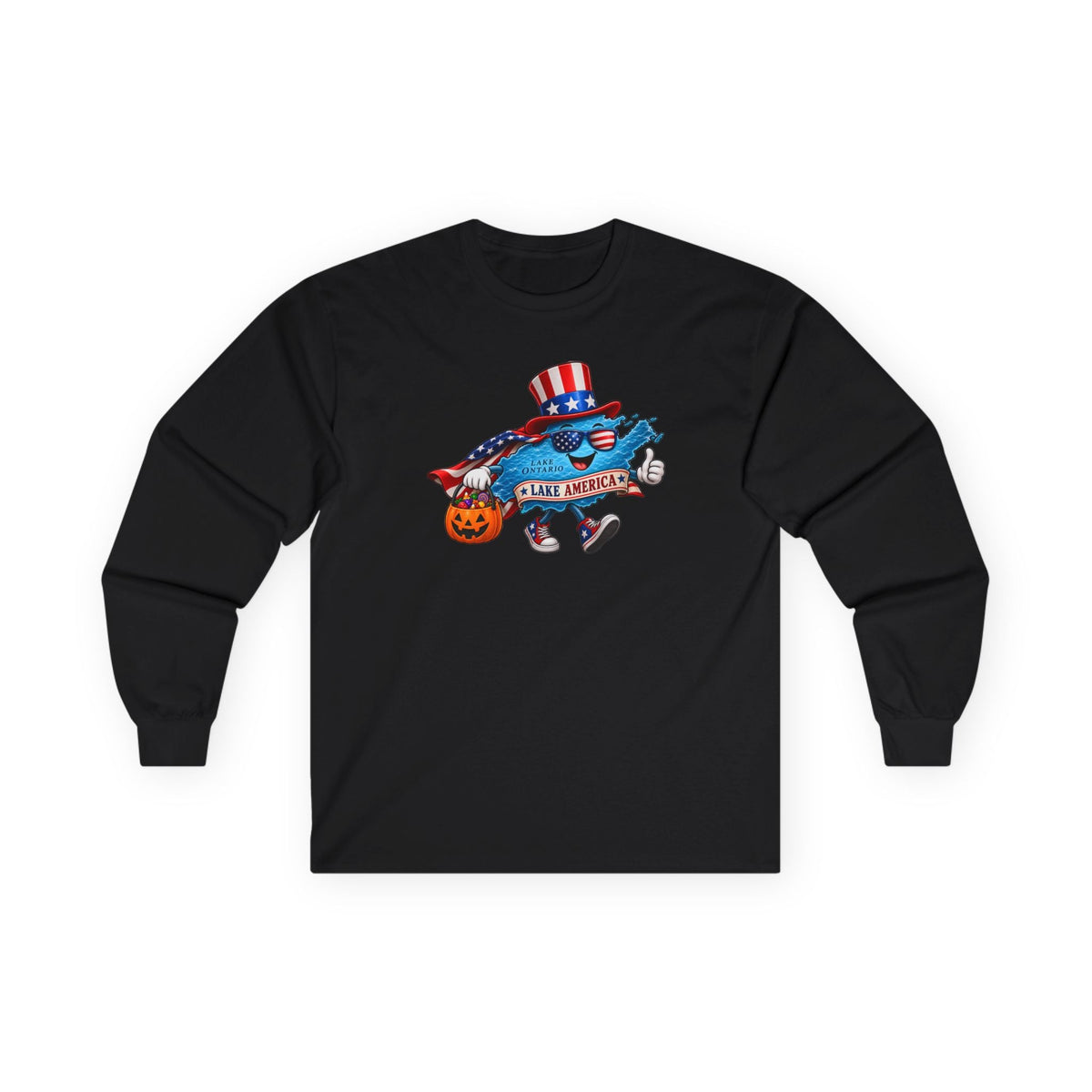 Lake Ontario Dressed as Lake America Halloween Unisex Long Sleeve Tee - Clothing, Unisex, T-Shirts, Long-Sleeved - EpiAl's Shop