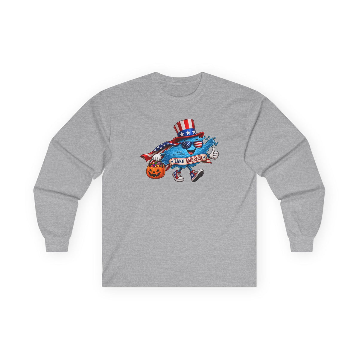 Lake Ontario Dressed as Lake America Halloween Unisex Long Sleeve Tee - Clothing, Unisex, T-Shirts, Long-Sleeved - EpiAl's Shop