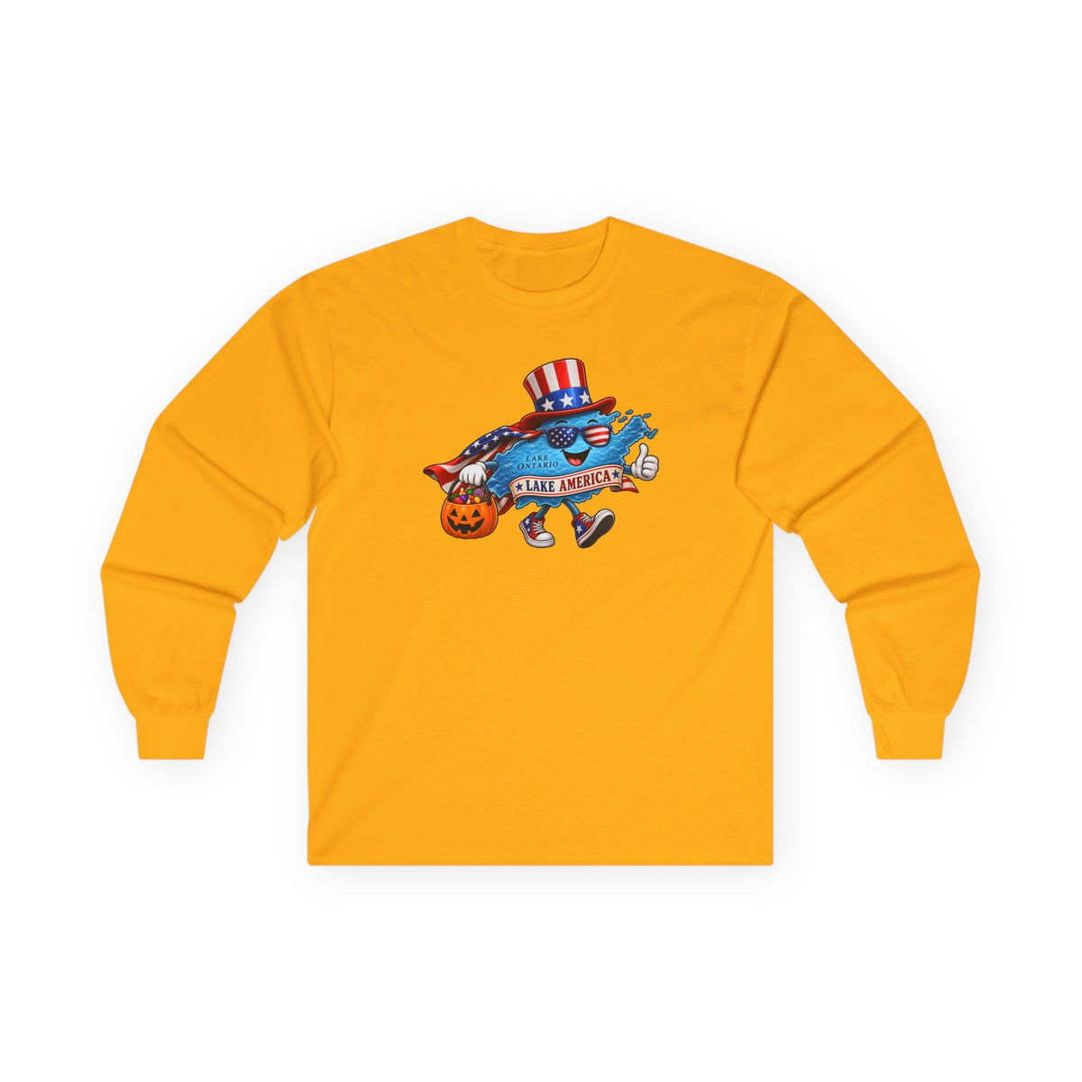 Lake Ontario Dressed as Lake America Halloween Unisex Long Sleeve Tee - Clothing, Unisex, T-Shirts, Long-Sleeved - EpiAl's Shop