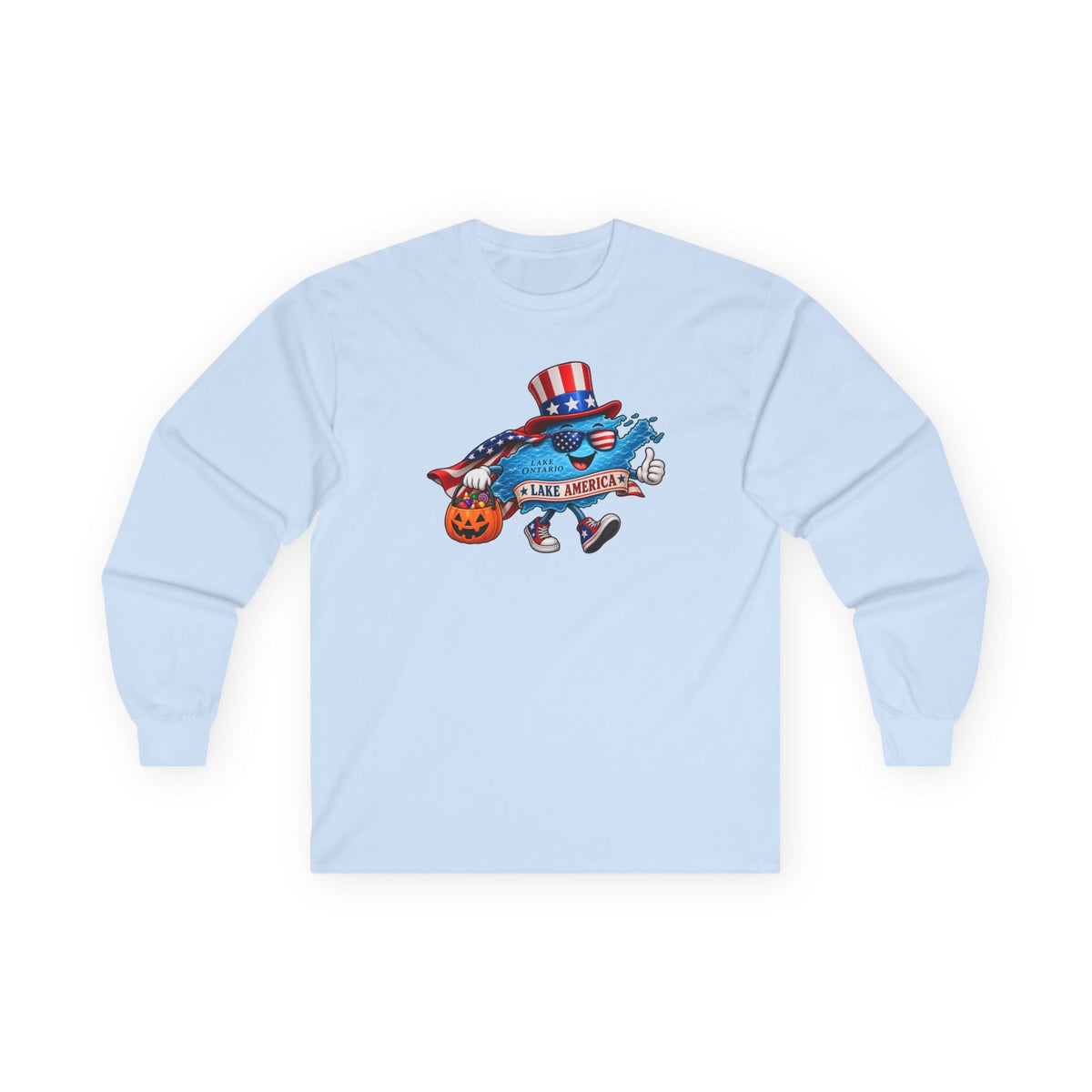Lake Ontario Dressed as Lake America Halloween Unisex Long Sleeve Tee - Clothing, Unisex, T-Shirts, Long-Sleeved - EpiAl's Shop
