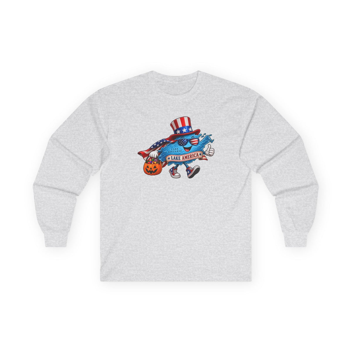 Lake Ontario Dressed as Lake America Halloween Unisex Long Sleeve Tee - Clothing, Unisex, T-Shirts, Long-Sleeved - EpiAl's Shop