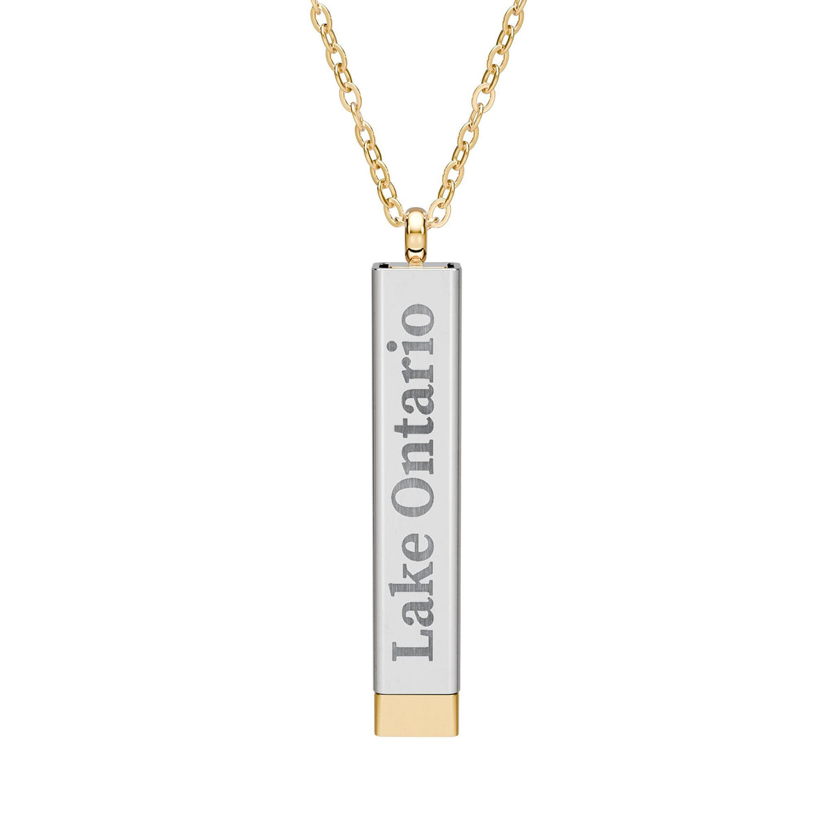 Lake Ontario / Lake America, Apparently Hidden Message Sliding Bar Necklace - Jewelry, Necklaces - EpiAl's Shop