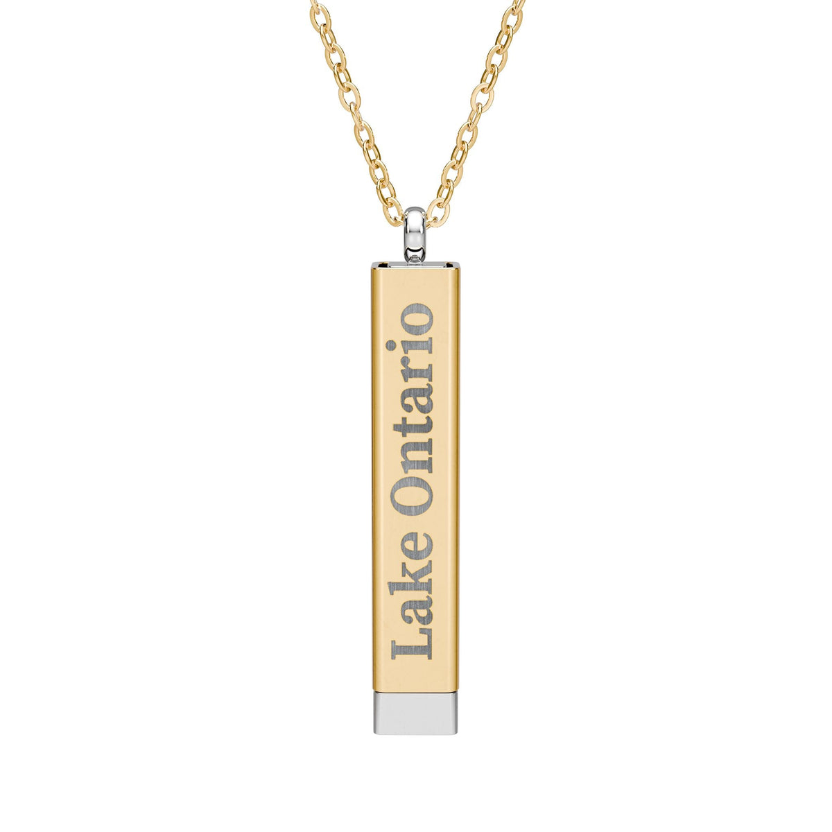Lake Ontario / Lake America, Apparently Hidden Message Sliding Bar Necklace - Jewelry, Necklaces - EpiAl's Shop